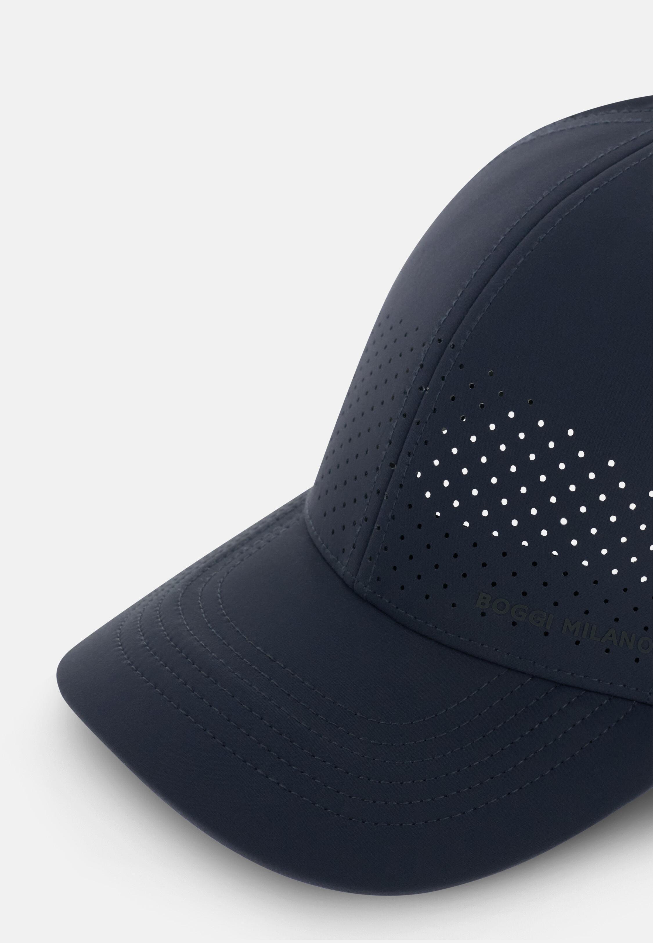 Peaked Cap in Technical Fabric Navy blue, Navy blue, medium