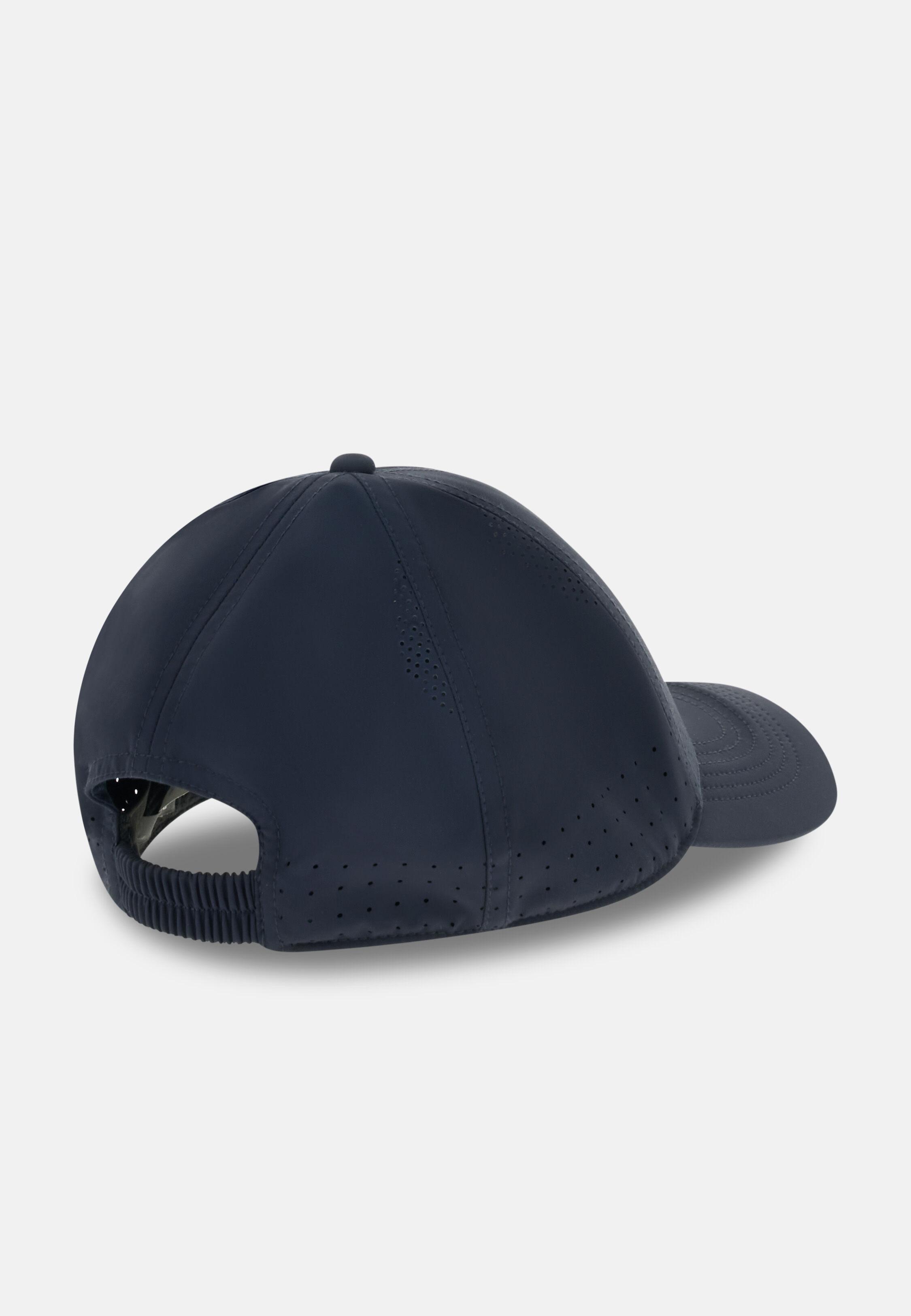 Peaked Cap in Technical Fabric Navy blue, Navy blue, medium