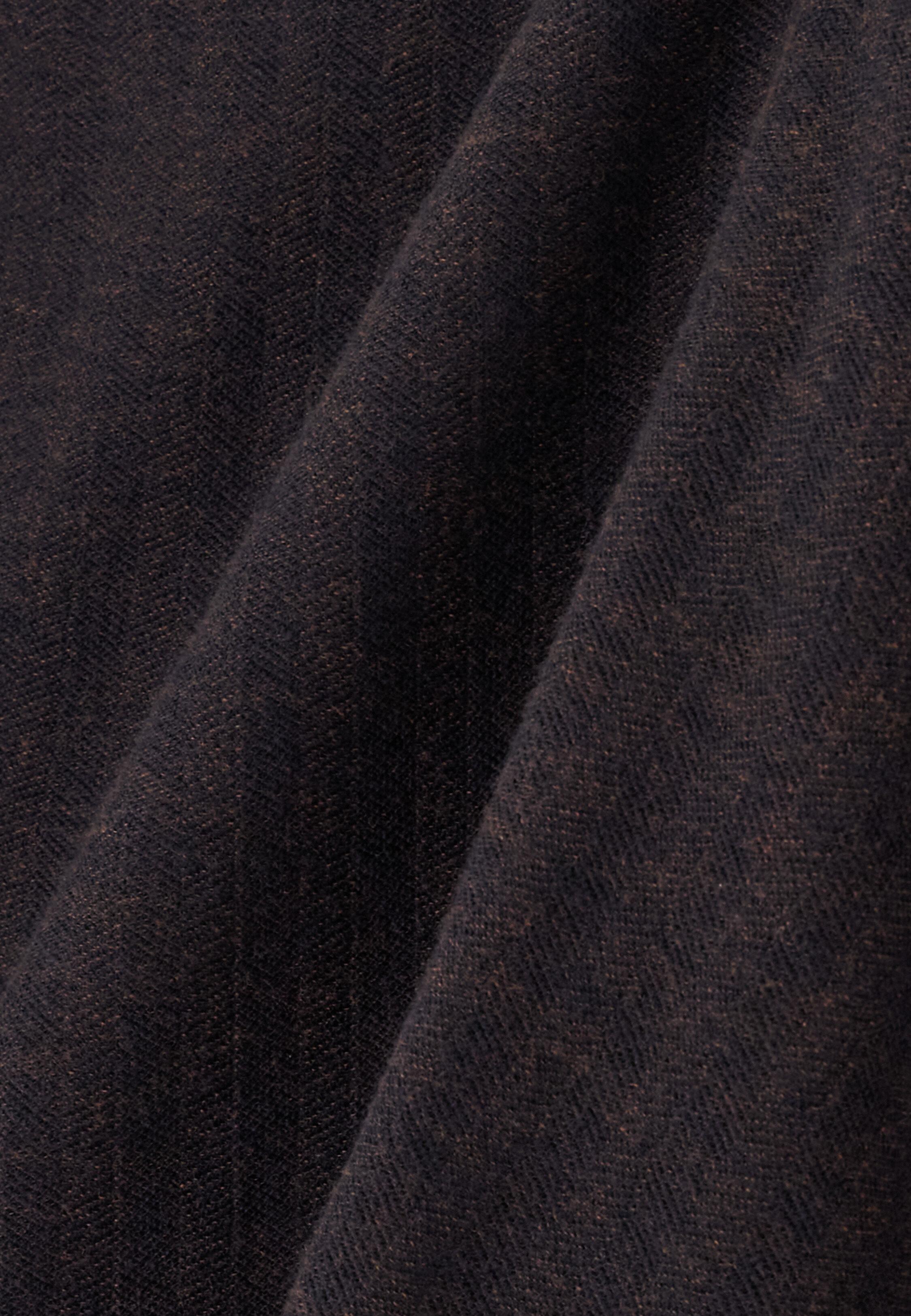 Blazer Herringbone in Cotton and Wool B Jersey, Dark Brown, Dark brown, large image number 4