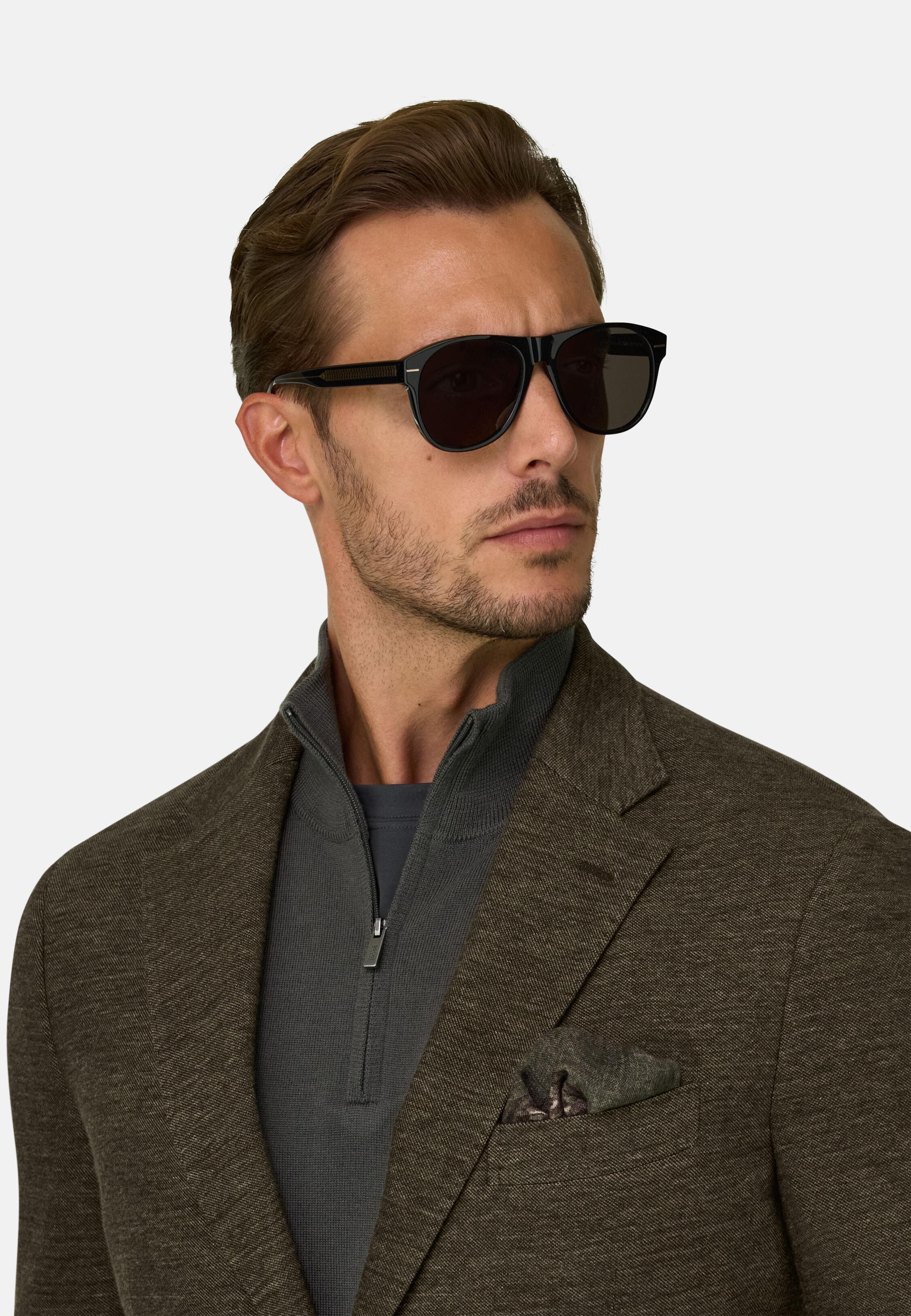 Structured Blazer In Cotton Blend Brown, Brown, large image number 3