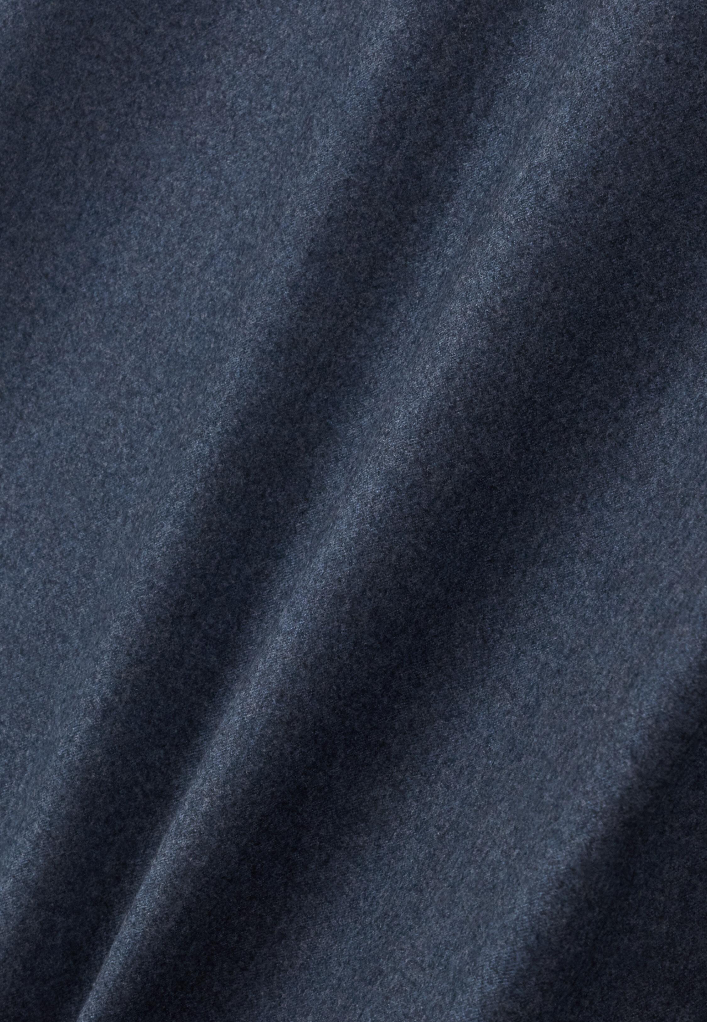 Shacket in Wool Flannel M&eacute;lange Indigo, Indigo, large image number 3