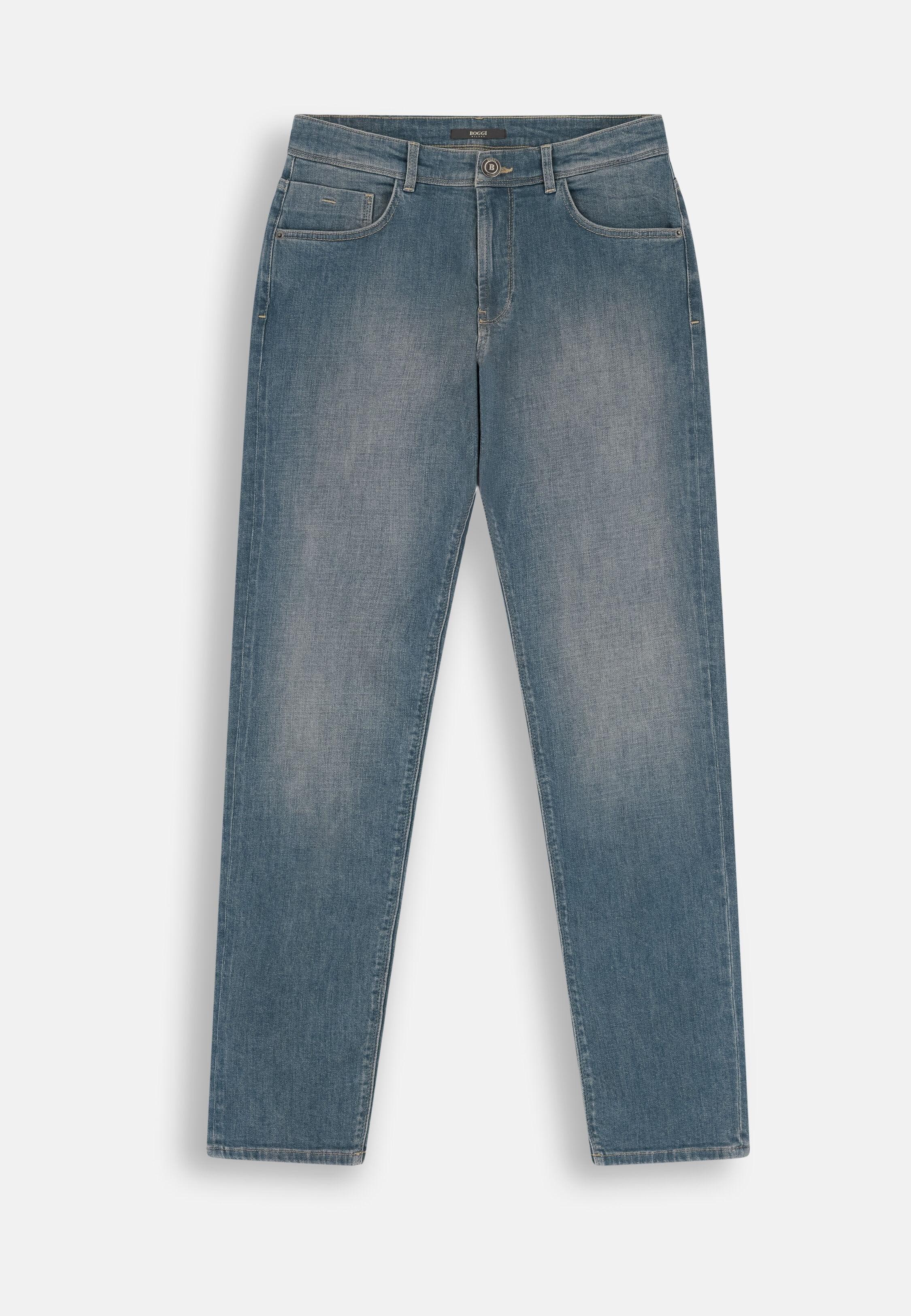 Jeans in Light Blue Stretch Denim, Light Blue, Light Blue, large image number 4