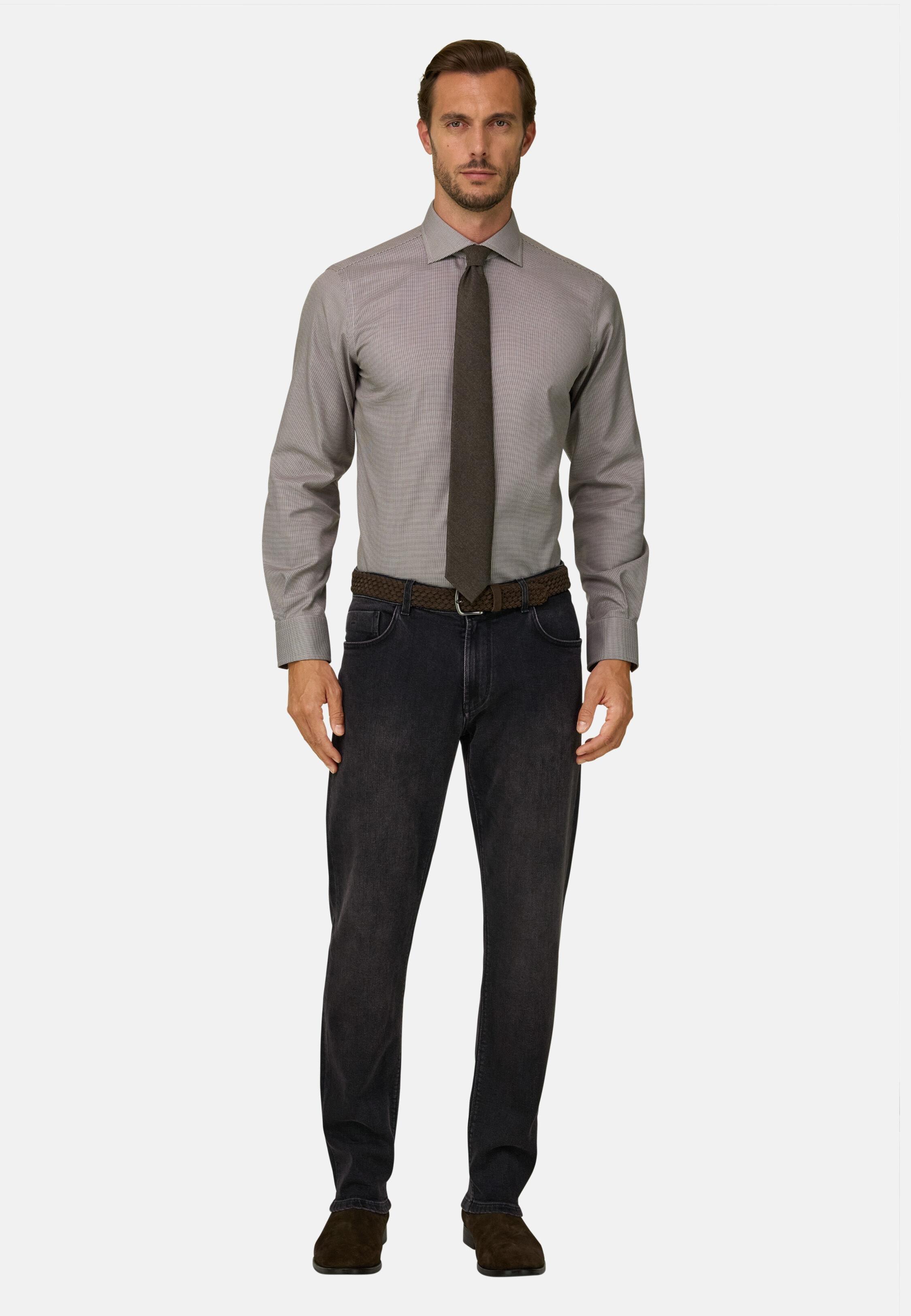 Jeans in Black Stretch Denim, Black, Black, medium