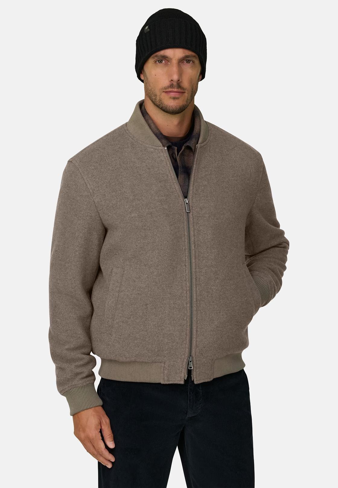 Bomber in Wool Blend Beige, Beige, large image number 0
