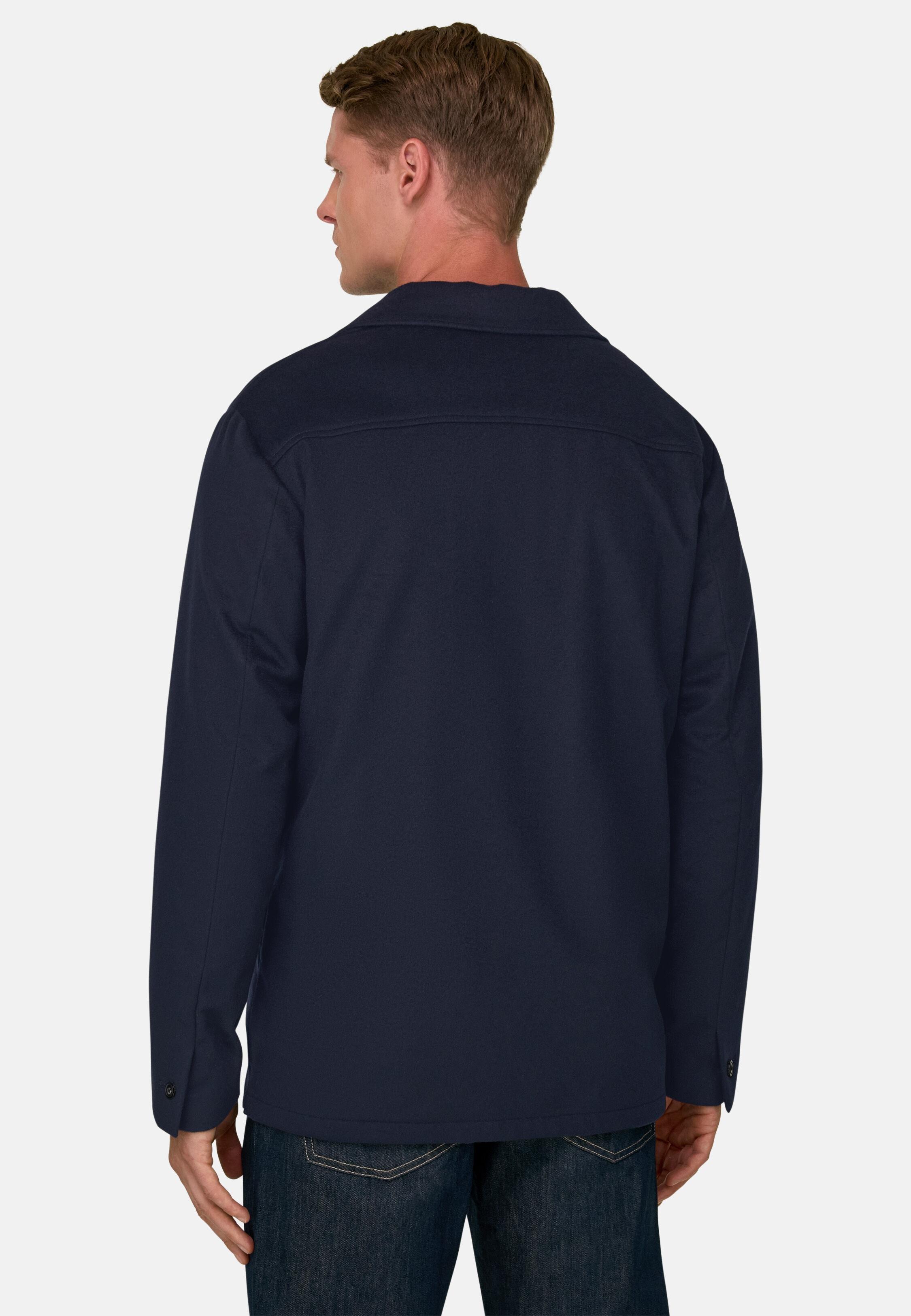 Trade | Shacket in Cashmere, Navy Blue, Navy blue, medium