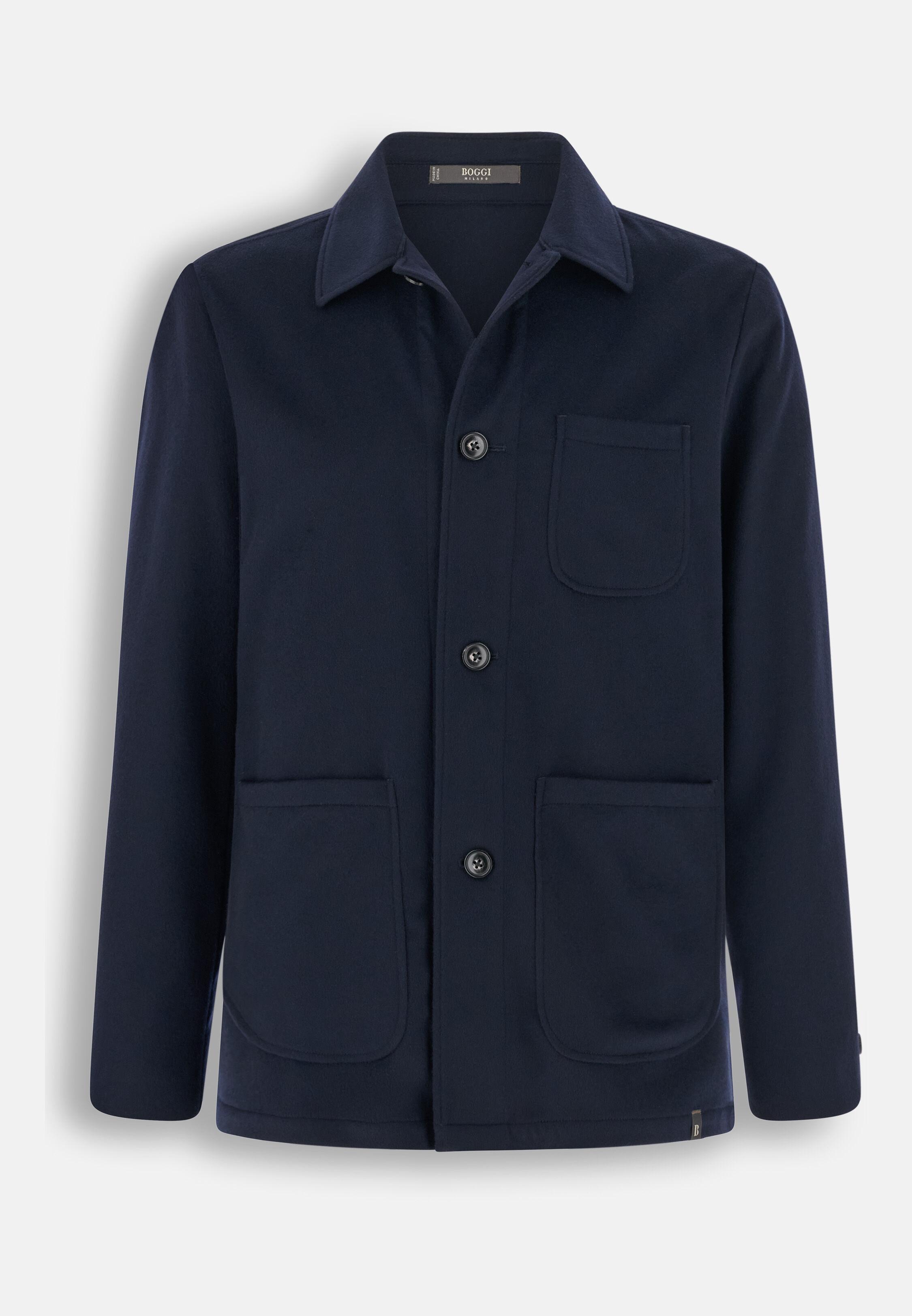 Trade | Shacket in Cashmere, Navy Blue, Navy blue, large image number 3