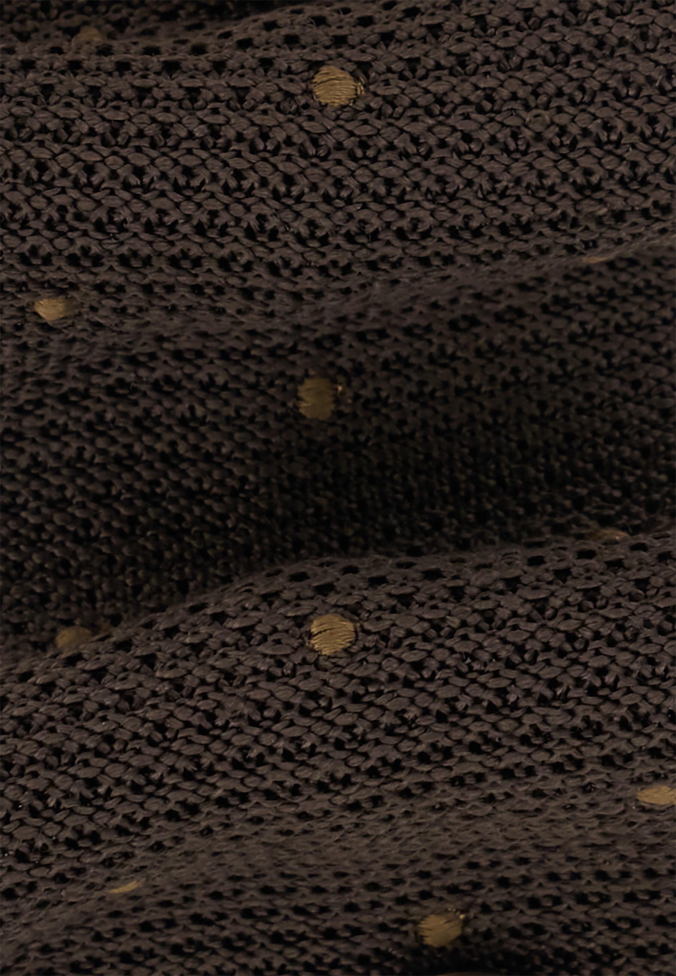 Tie in Knitted Fabric with Polka Dot Motif in Silk, Dark Brown, Dark brown, large image number 2