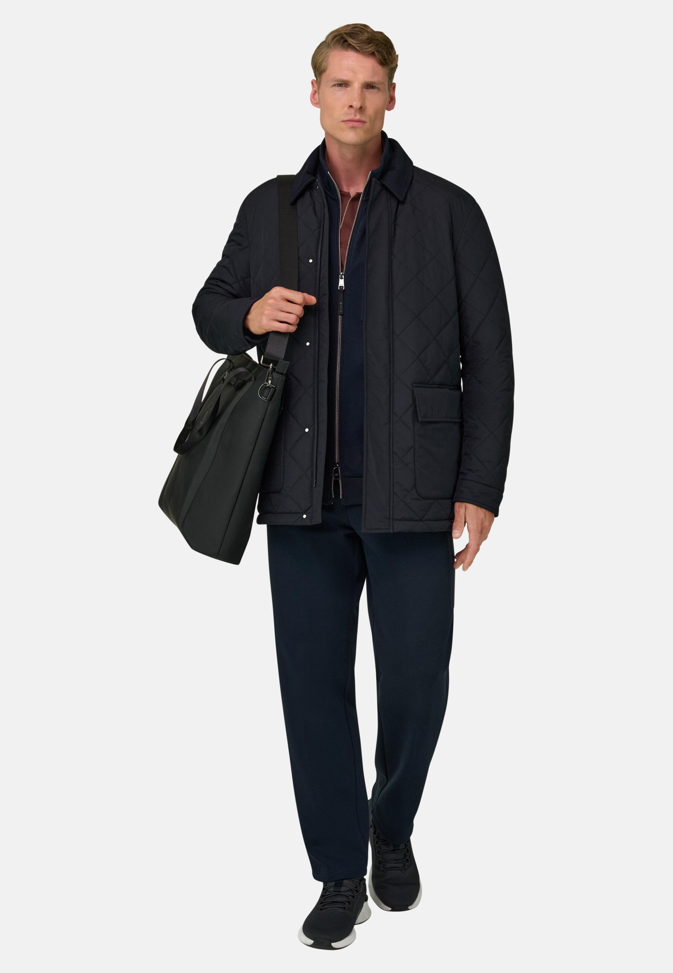 معطف بحار مبطن من قماش تقني أزرق كحلي, Navy blue, large image number 0