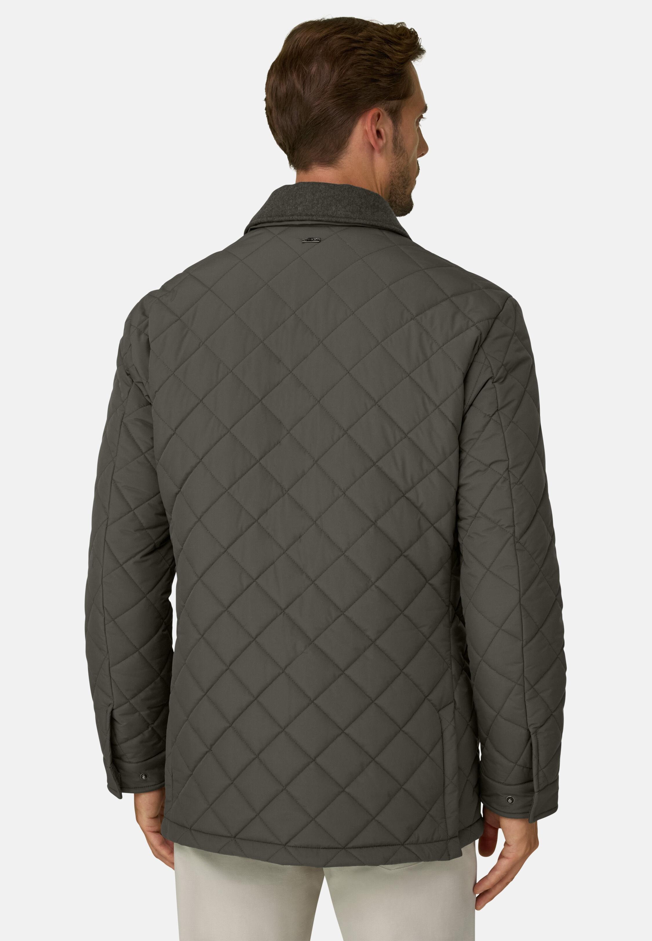 Peacoat Padded in Technical Fabric Military Green, Military Green, large image number 2