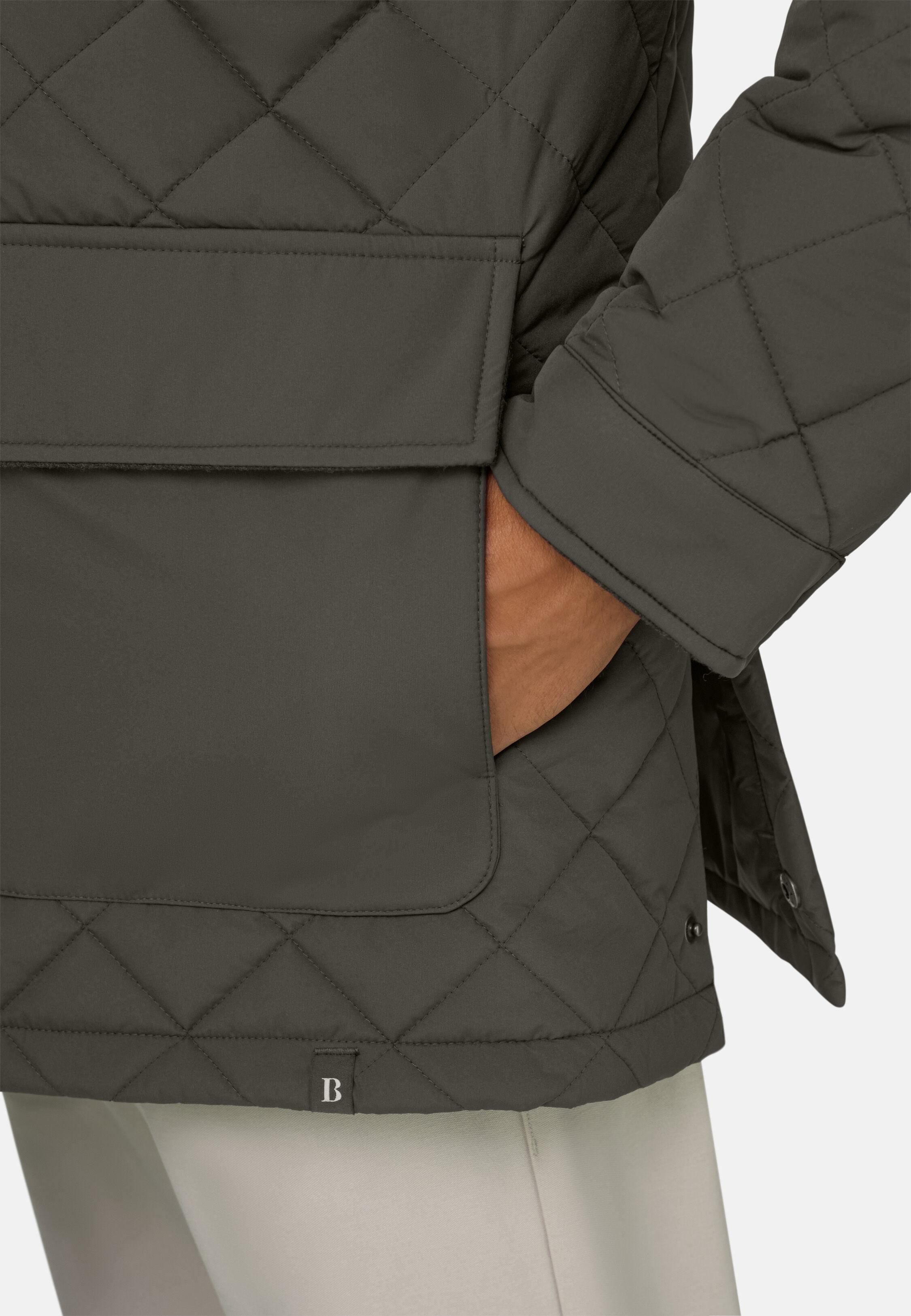 Peacoat Padded in Technical Fabric Military Green, Military Green, large image number 3