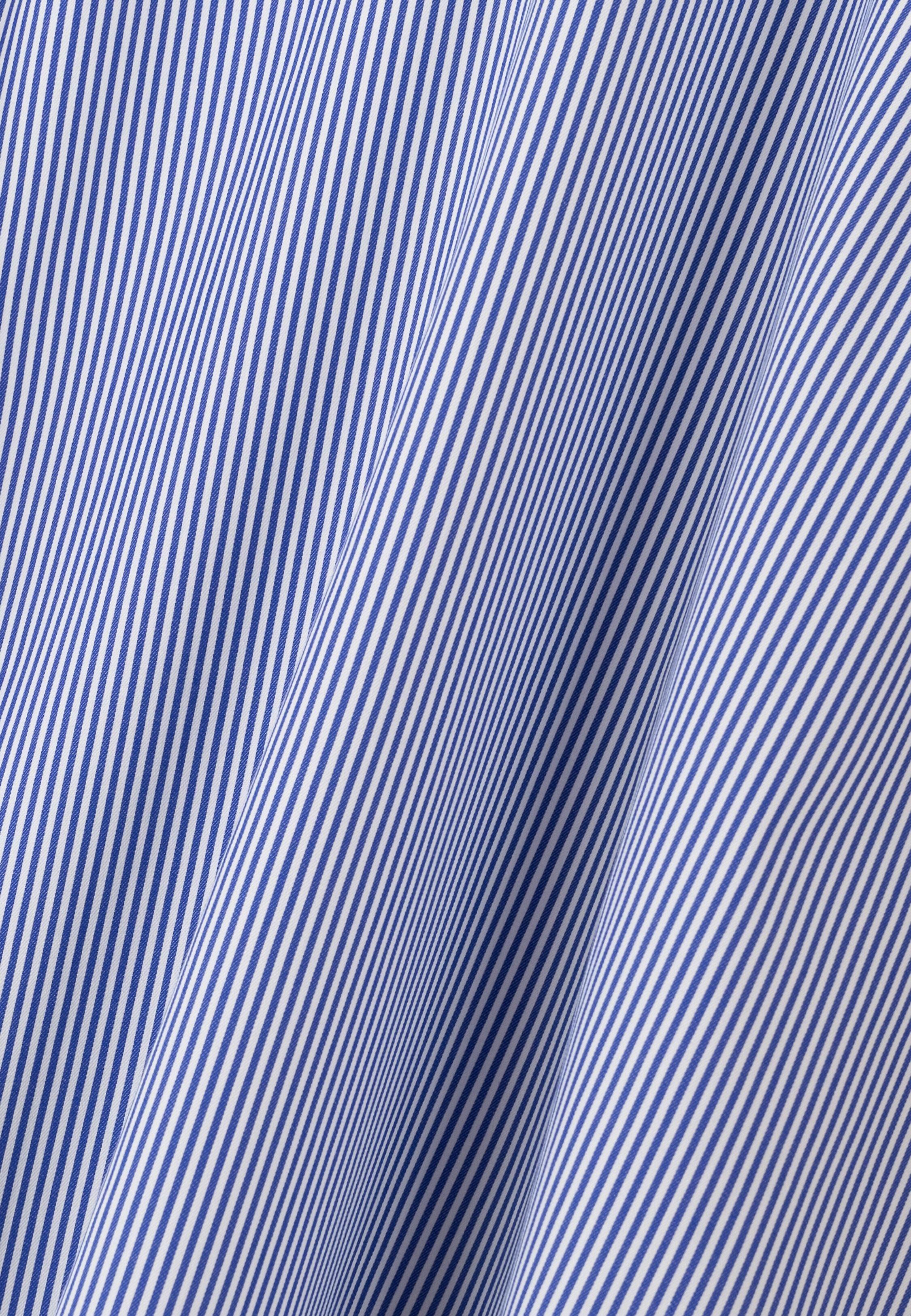 Shirt in Cotton Twill Striped Regular Fit Blue, Blue, large image number 3