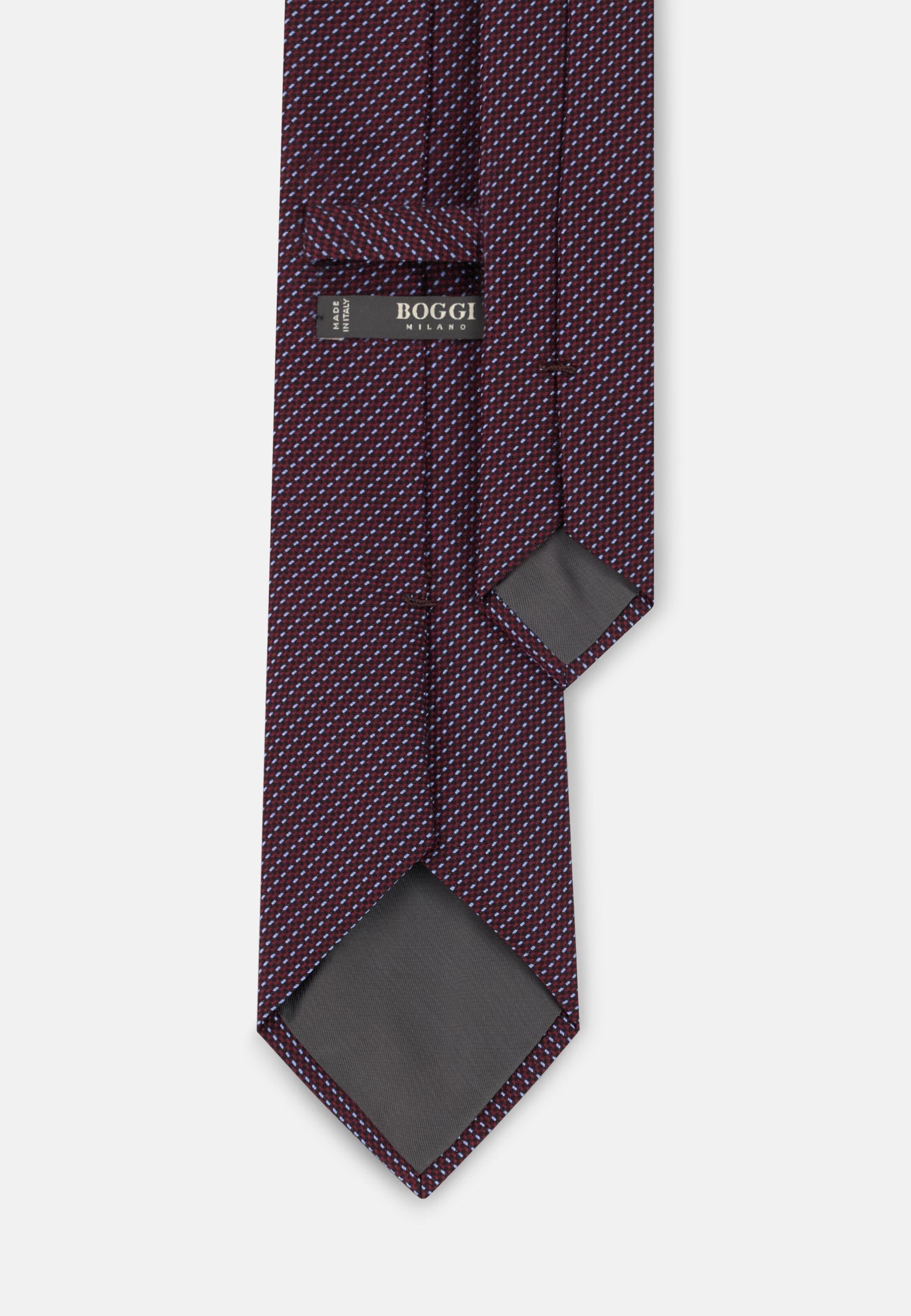 Tie Jacquard Micro Polka Dot Pattern Silk Burgundy, Burgundy, medium