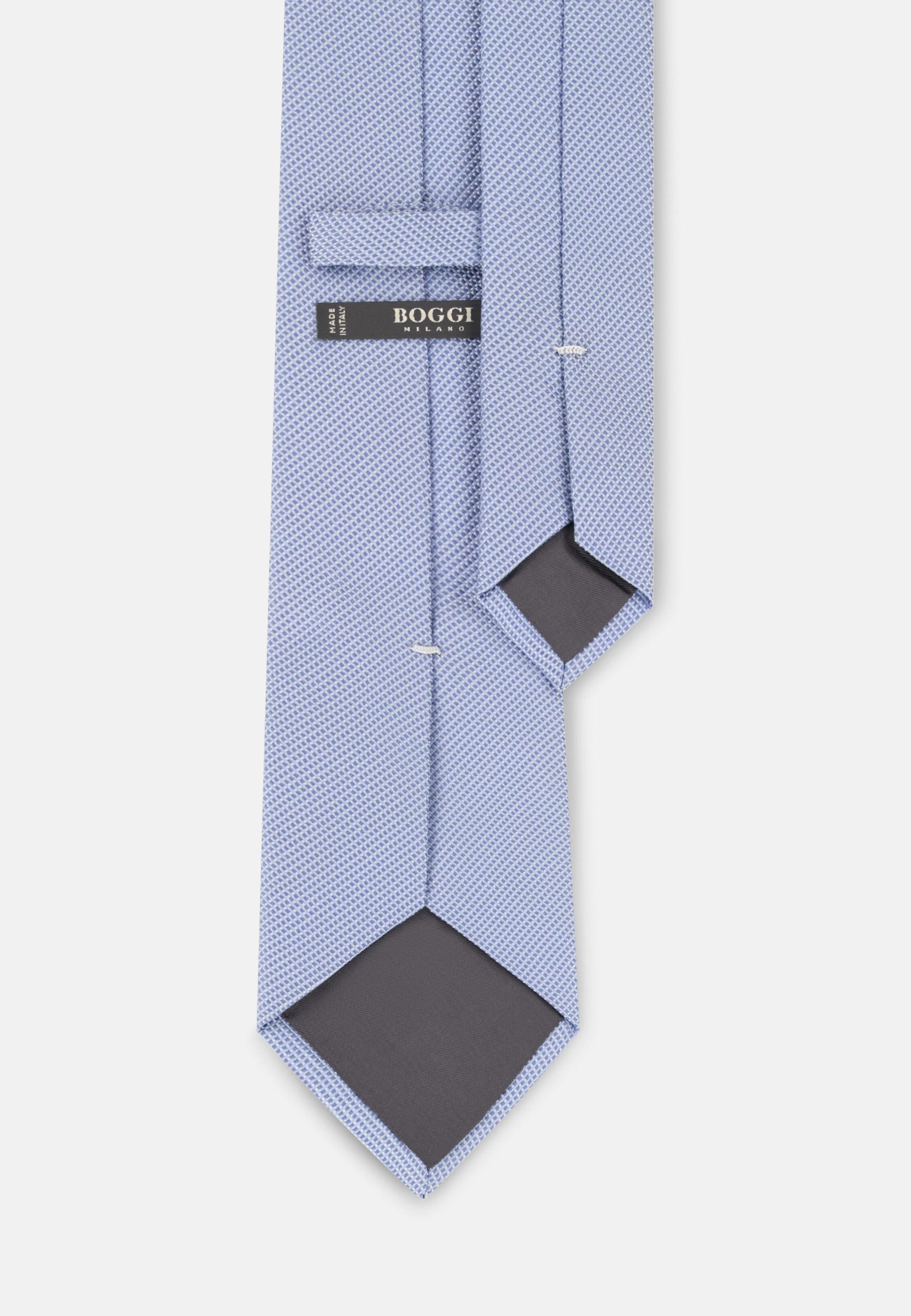 Formal Tie Jacquard Structured Silk, Light Blue, Light Blue, large image number 1