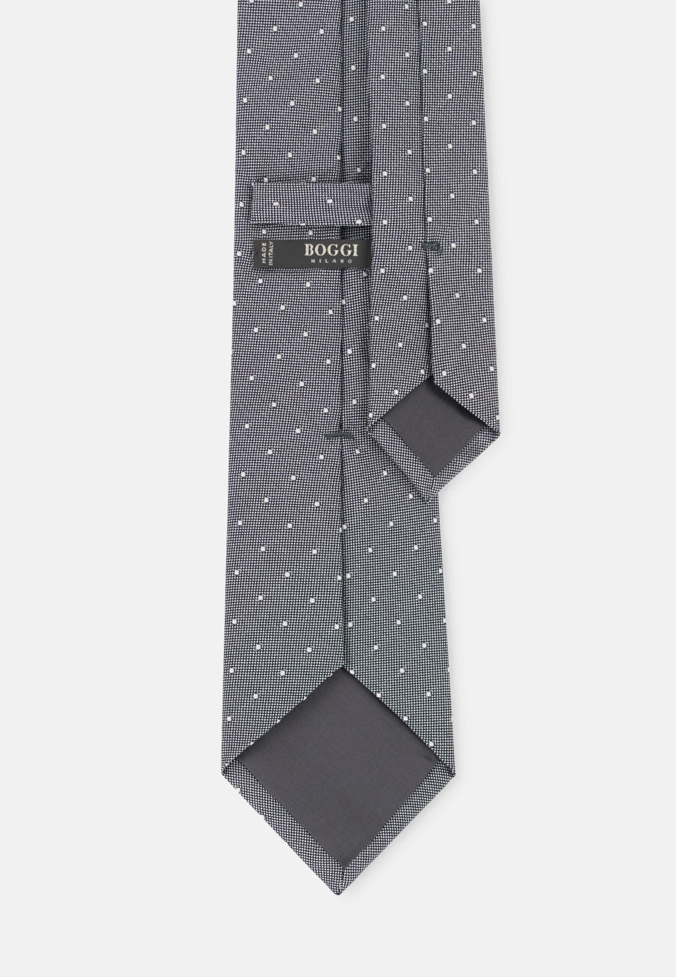 Formal Tie Polka Dot in Jacquard Silk, Blue, Blue, large image number 1