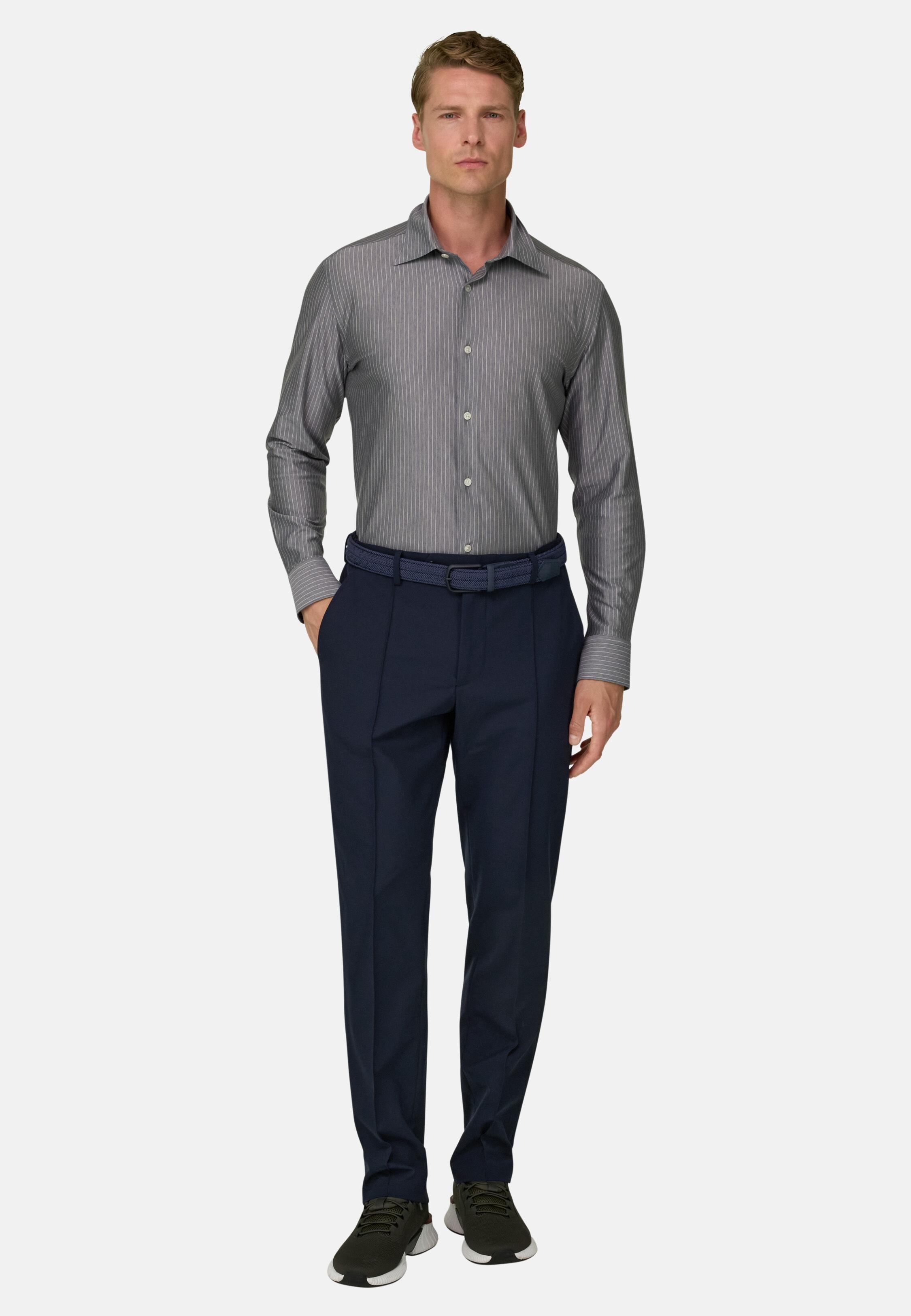 بنطال من الصوف التقني أزرق كحلي, Navy blue, medium