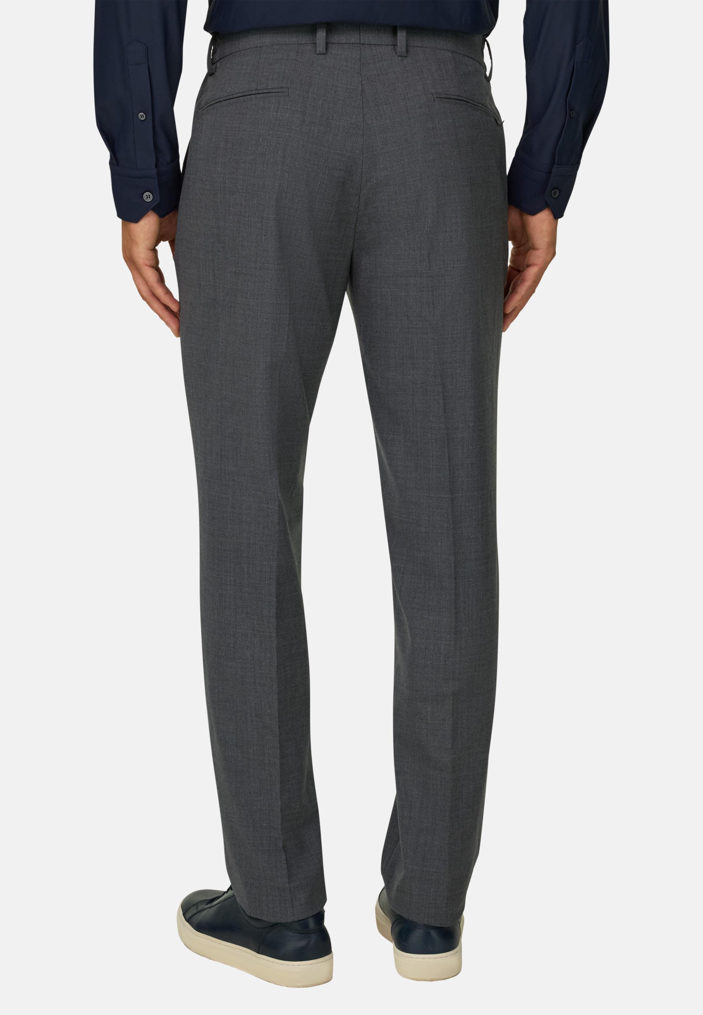 Trousers in Technical Wool, Dark Grey, Dark Grey, large image number 3