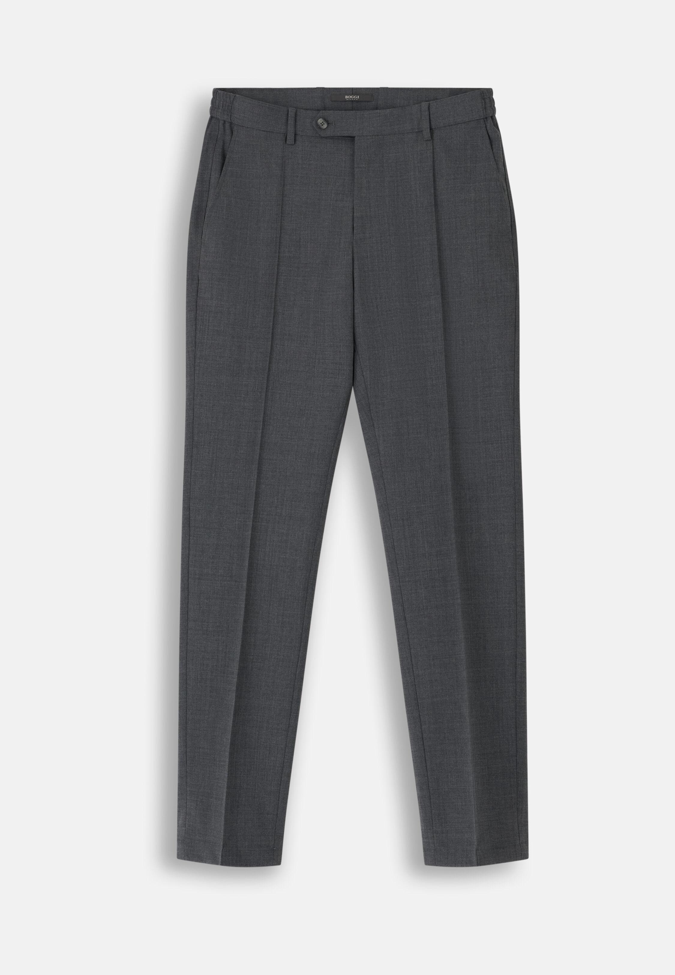 Trousers in Technical Wool, Dark Grey, Dark Grey, large image number 4
