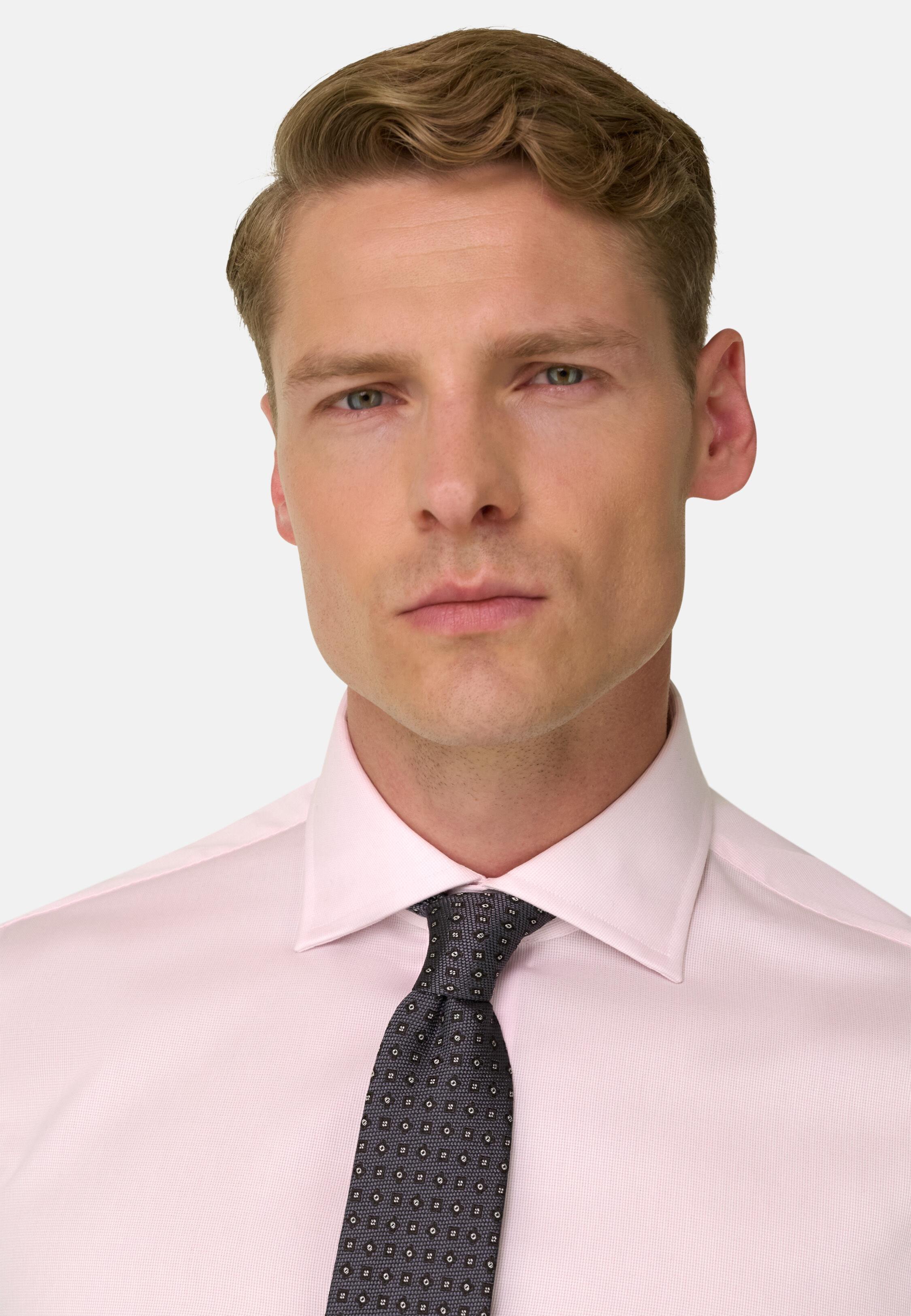 Shirt in Checked Cotton Non-Iron Regular Fit, Pink, Pink, large image number 2