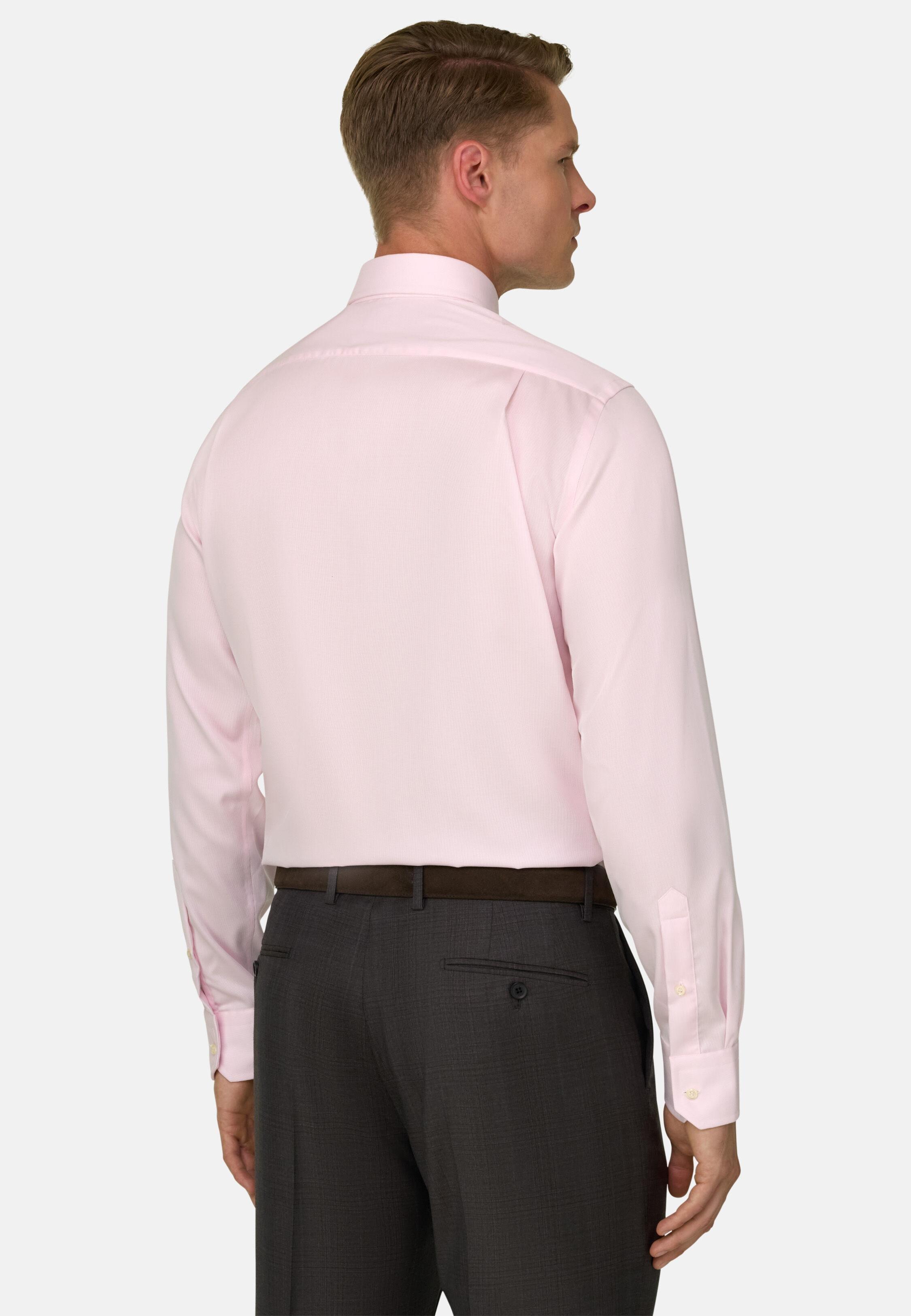 Shirt in Checked Cotton Non-Iron Regular Fit, Pink, Pink, large image number 5