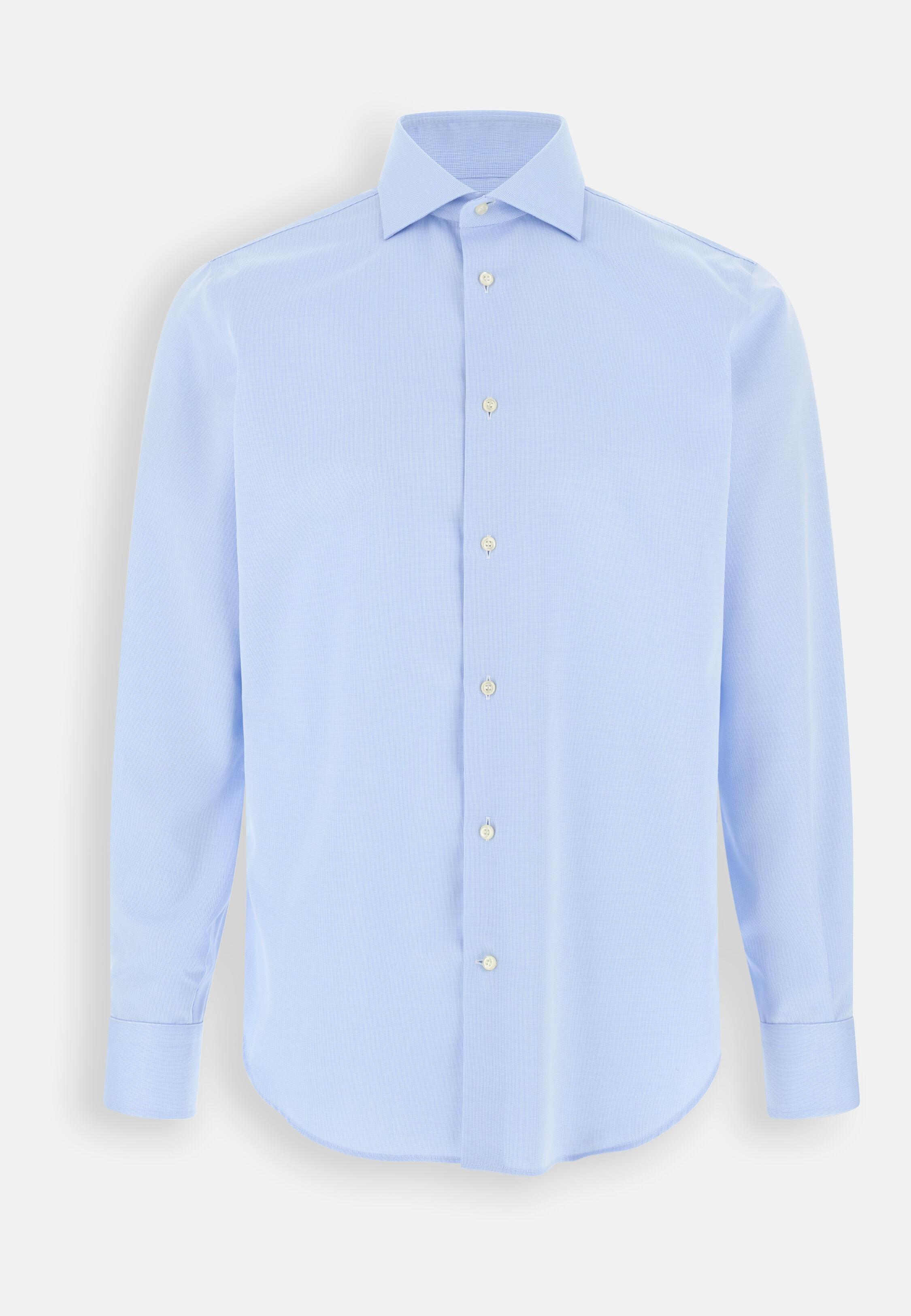 Checked Cotton Non-Iron Regular Fit Shirt Light Blue, Light Blue, large image number 5