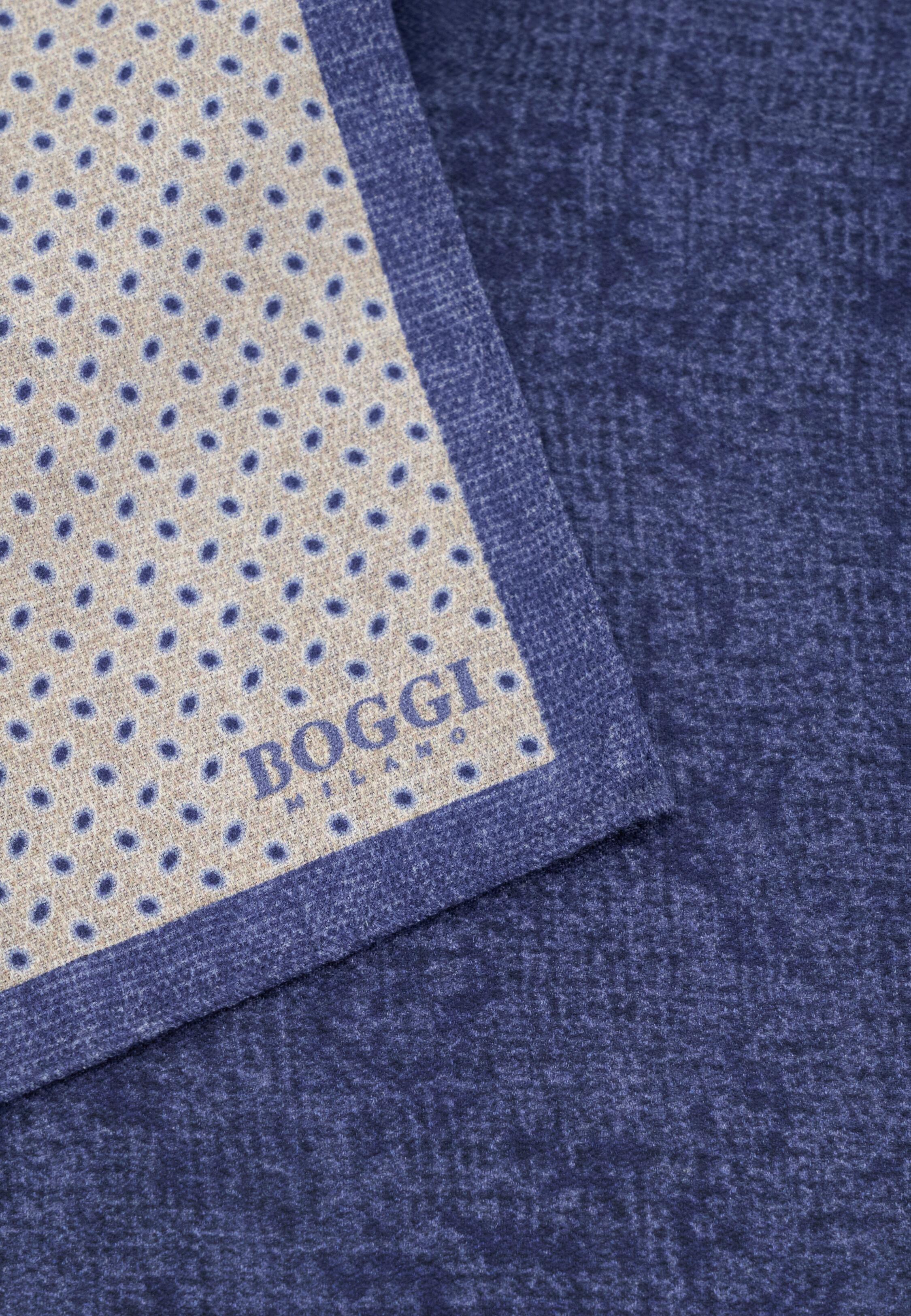 Pocket Square Double Micro Patterned Print Silk Beige, Sand, large image number 1