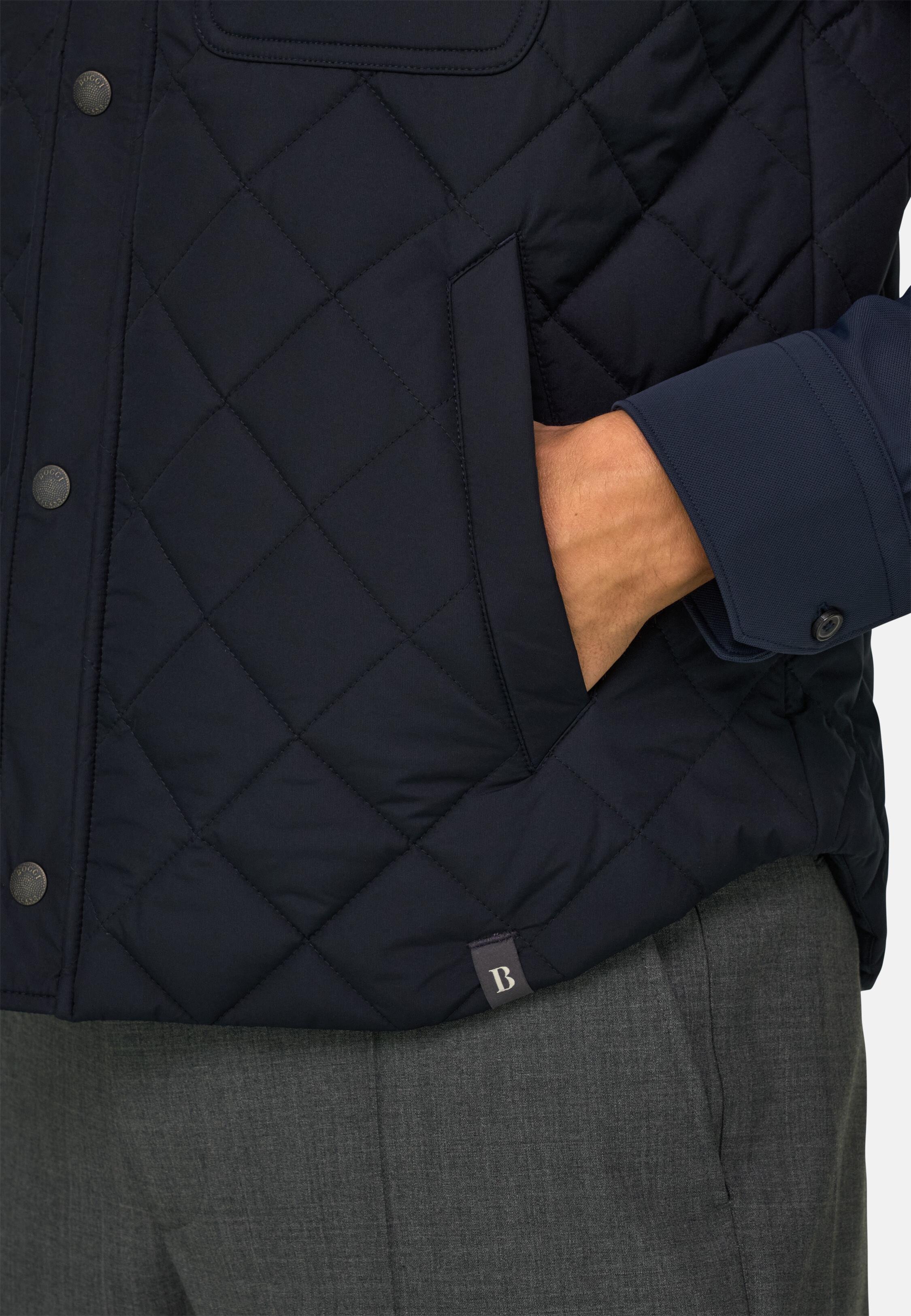 Padded Gilet in Technical Fabric Navy blue, Navy blue, large image number 3