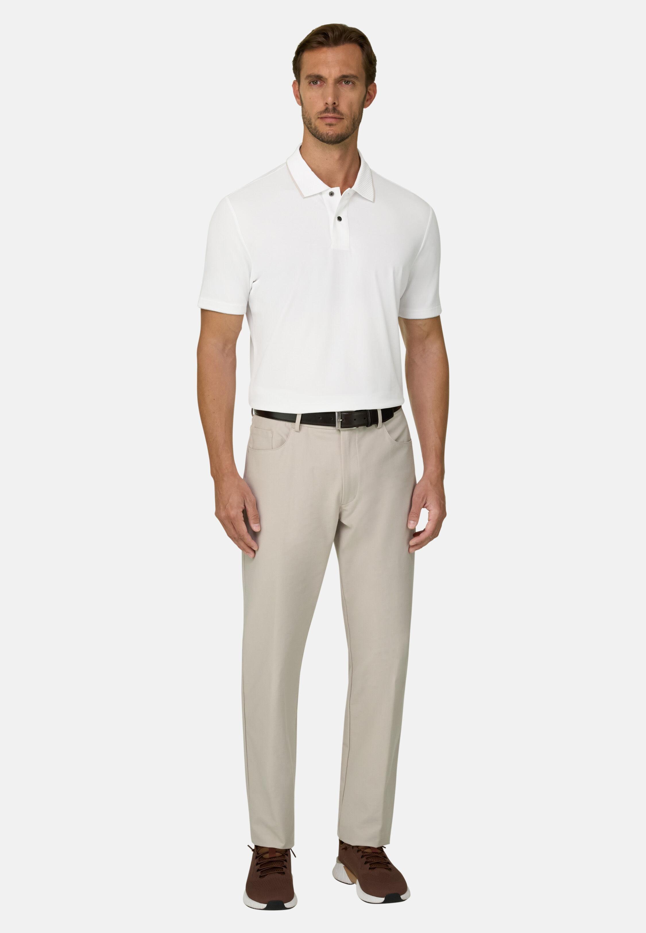 بولو من مزيج القطن المطاطي بيكيه Cool Jade-Fresh أبيض, White, medium