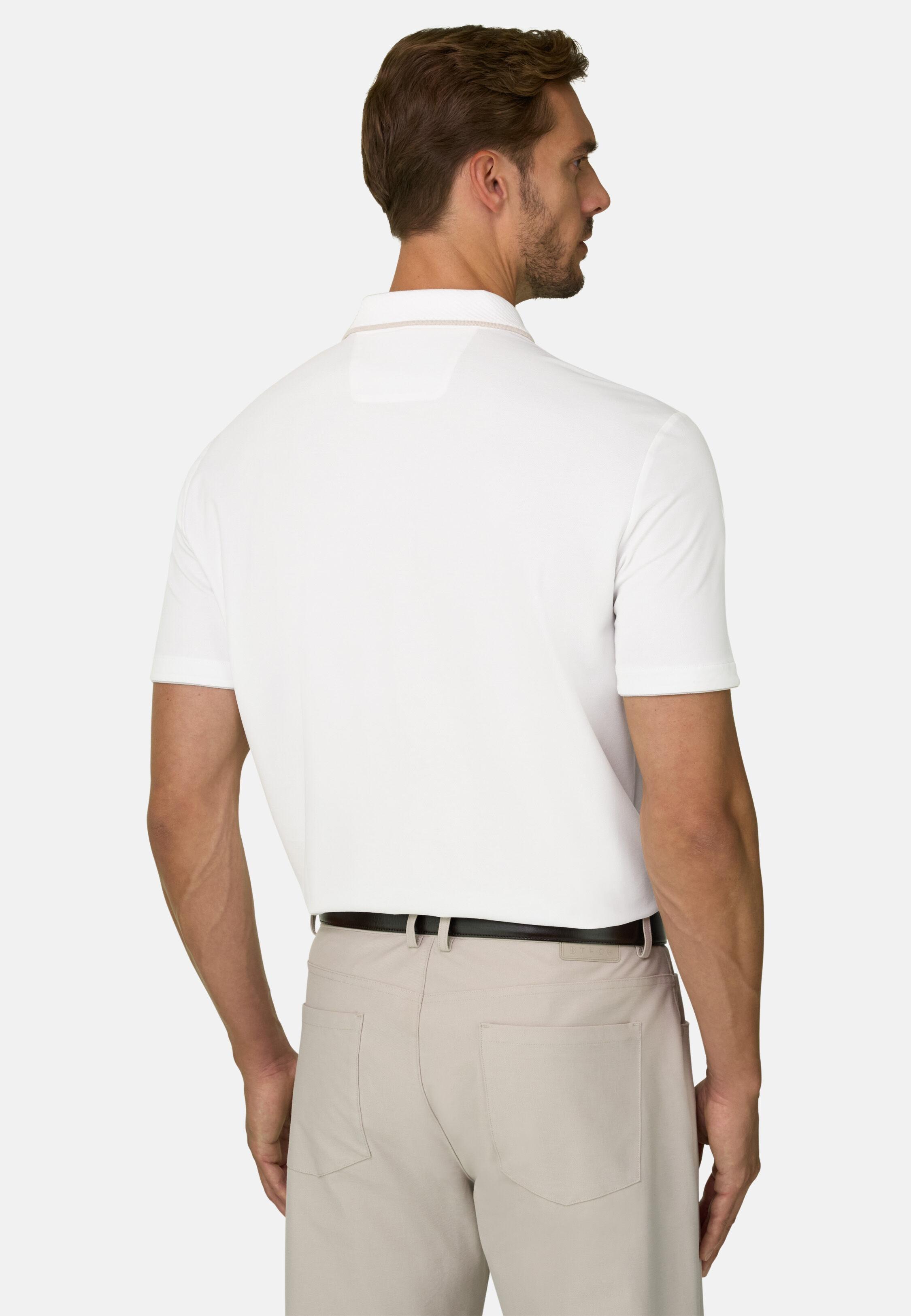 بولو من مزيج القطن المطاطي بيكيه Cool Jade-Fresh أبيض, White, medium