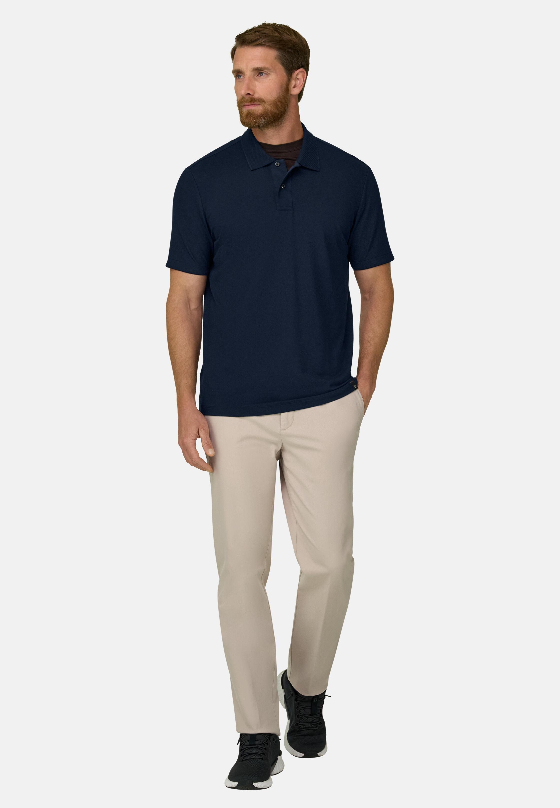 بولو من مزيج القطن المطاطي بيكيه Cool Jade-Fresh أزرق كحلي, Navy blue, medium