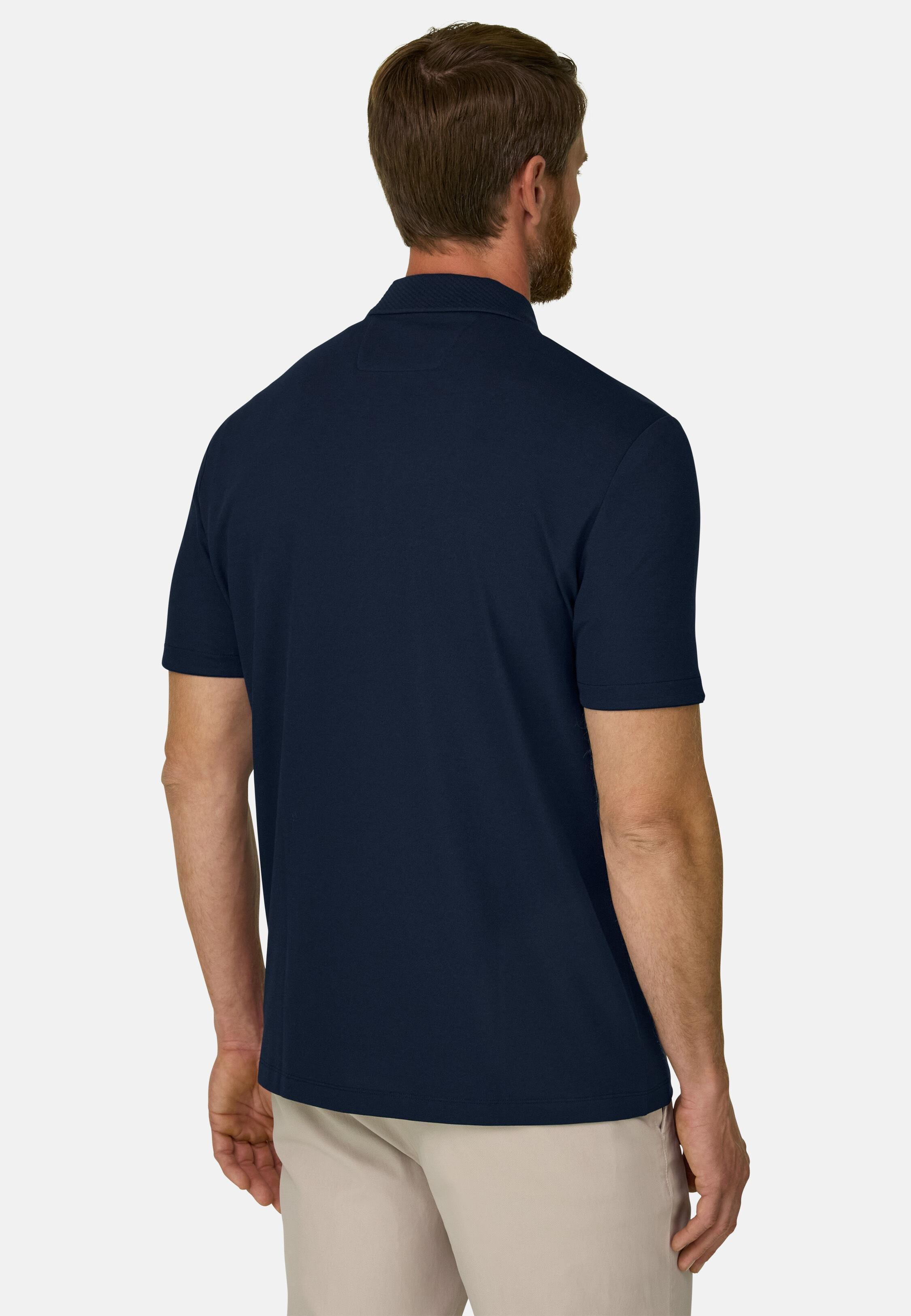 بولو من مزيج القطن المطاطي بيكيه Cool Jade-Fresh أزرق كحلي, Navy blue, medium