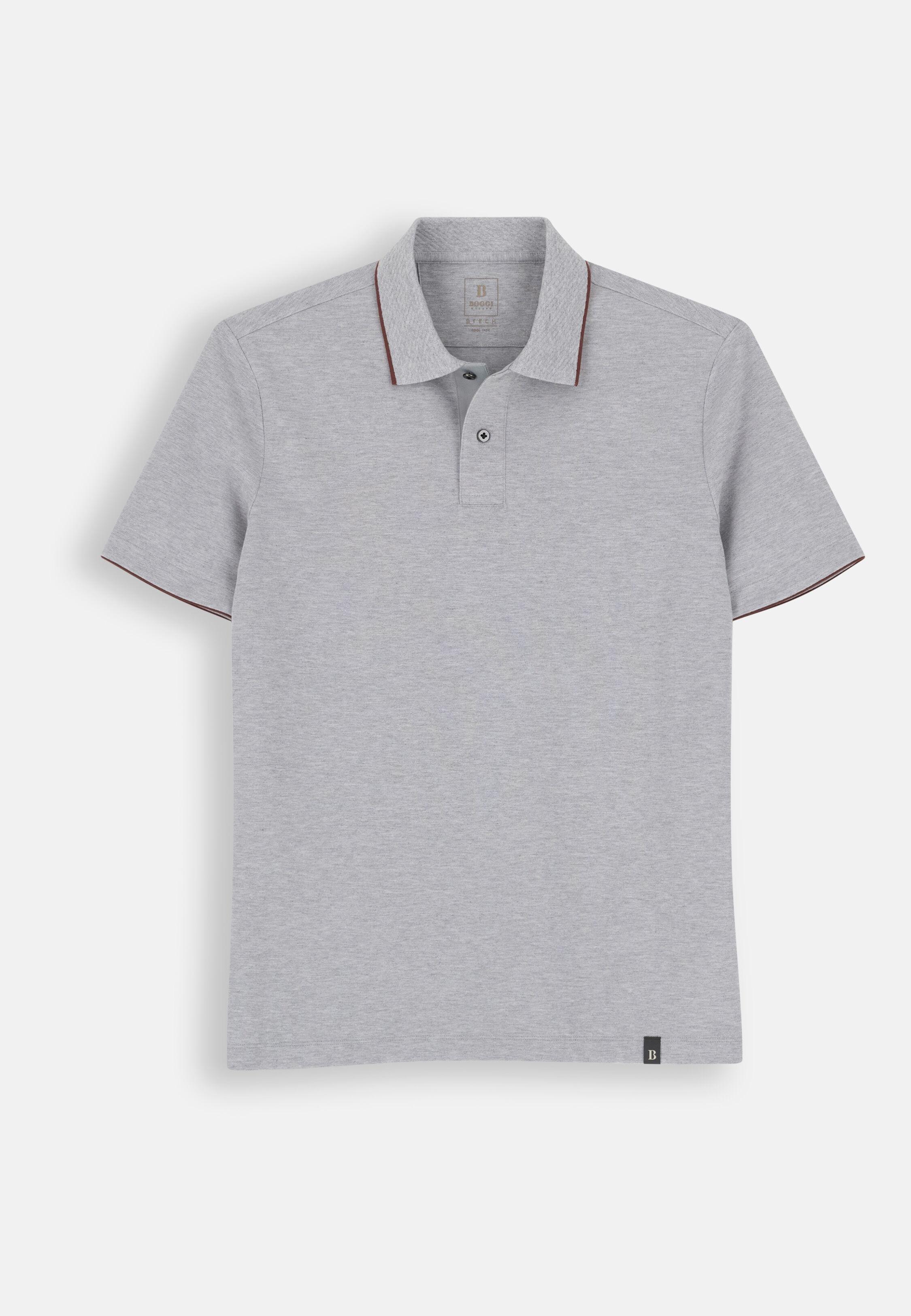 بولو من مزيج القطن المطاطي بيكيه Cool Jade-Fresh رمادي, Grey, large image number 3