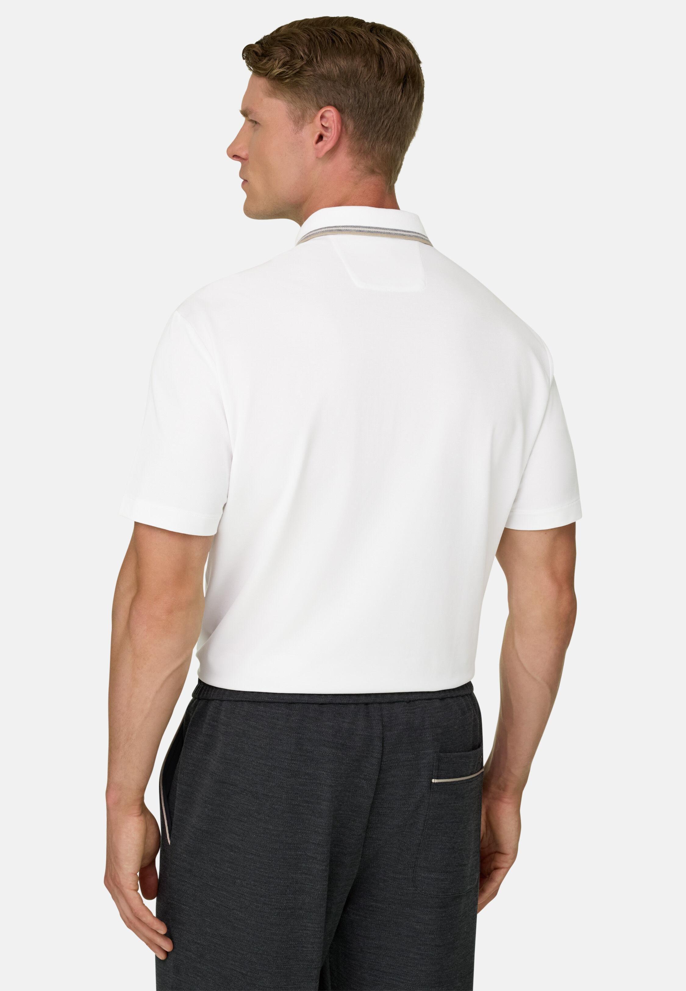 بولو من مزيج القطن المطاطي بيكيه Cool Jade-Fresh أبيض, White, medium