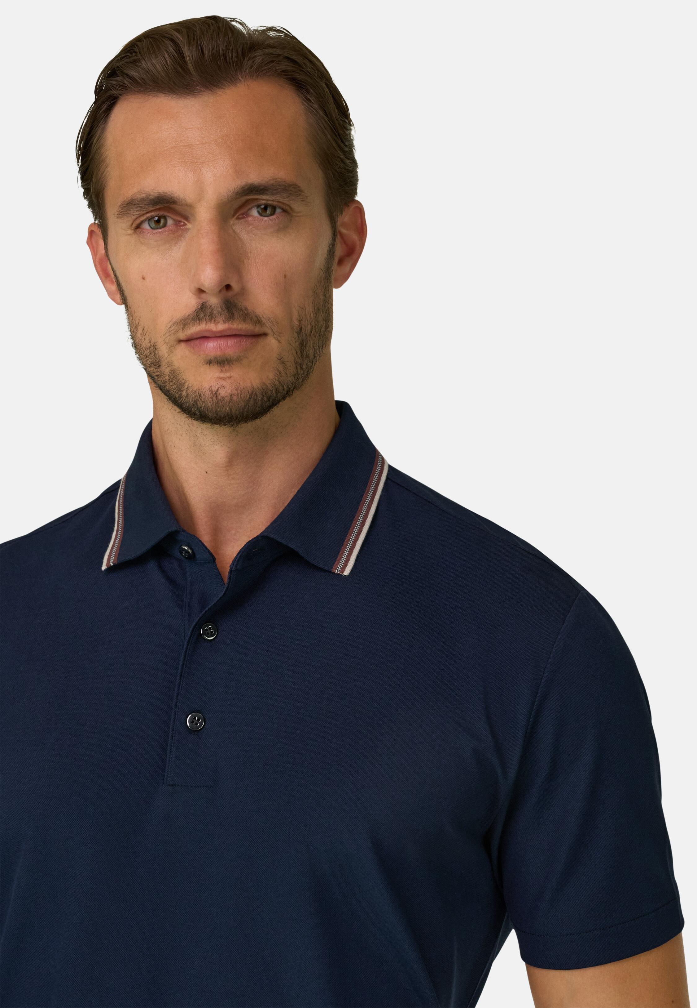 بولو من مزيج القطن المطاطي بيكيه Cool Jade-Fresh أزرق كحلي, Navy blue, medium