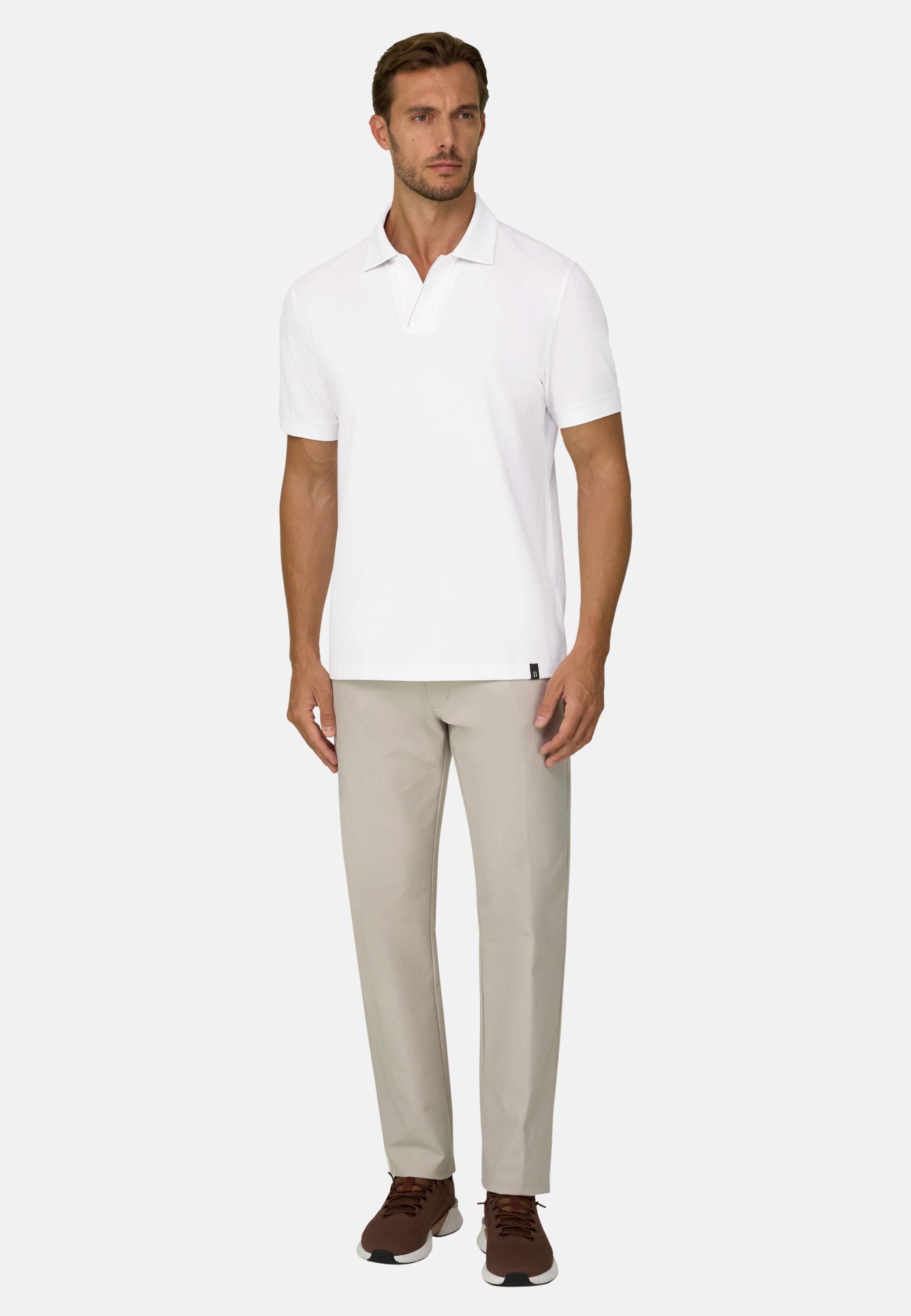 بولو من مزيج القطن المطاطي بيكيه Cool Jade-Fresh أبيض, White, medium