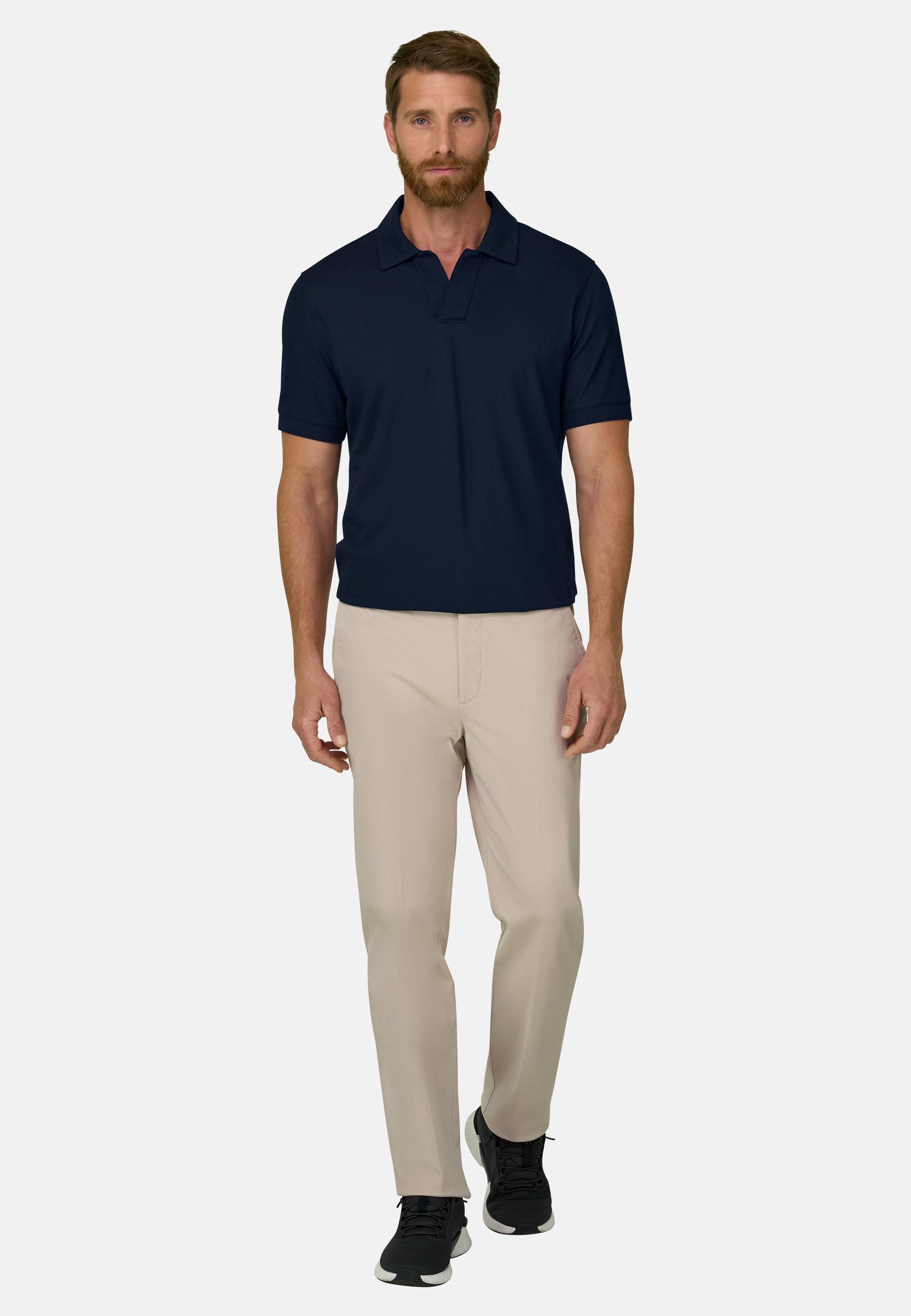 بولو من مزيج القطن المطاطي بيكيه Cool Jade-Fresh أزرق كحلي, Navy blue, medium