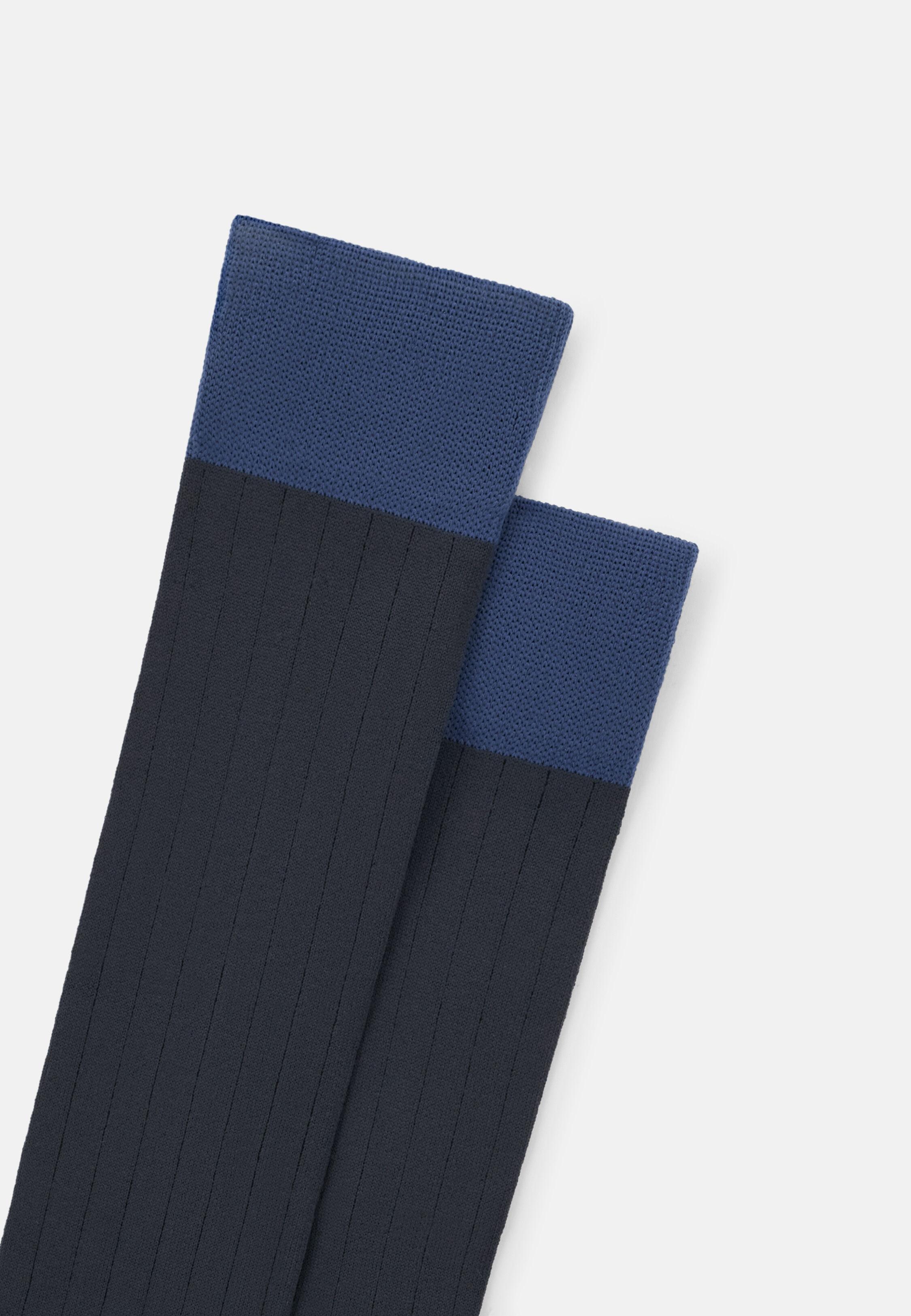 Ribbed Socks in Performance Yarn, Navy Blue, Navy blue, large image number 1