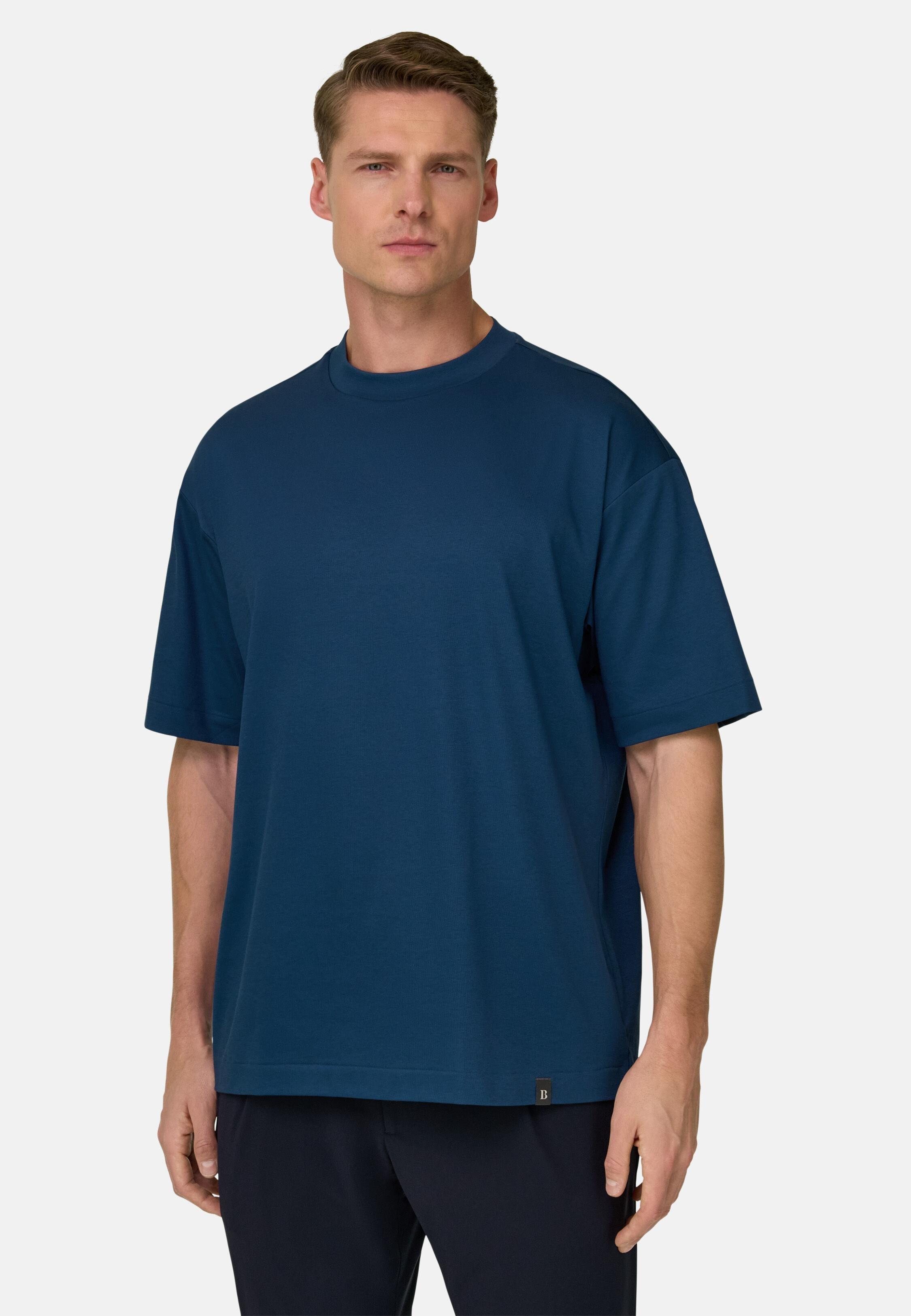 تيشيرت بخيط إس. كافيه أزرق, Air-blue, medium