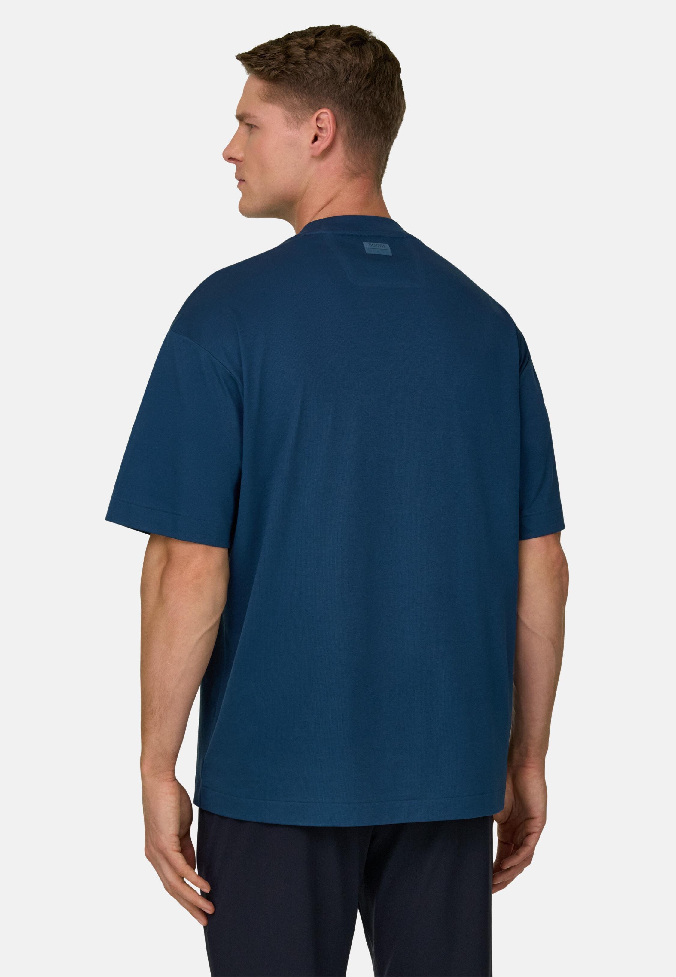 تيشيرت بخيط إس. كافيه أزرق, Air-blue, medium