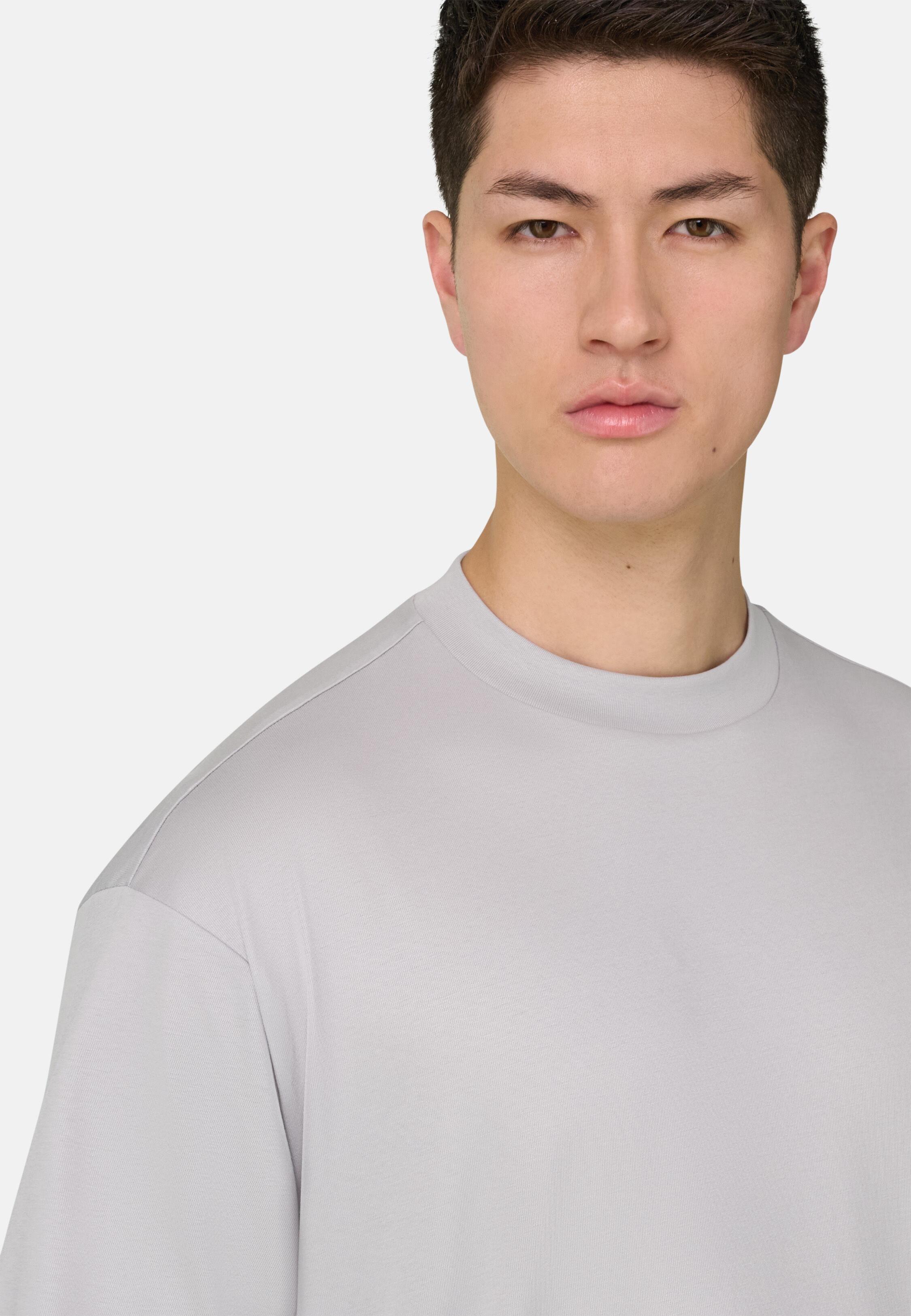 T-Shirt With S. Cafe Yarn White, Ice, medium