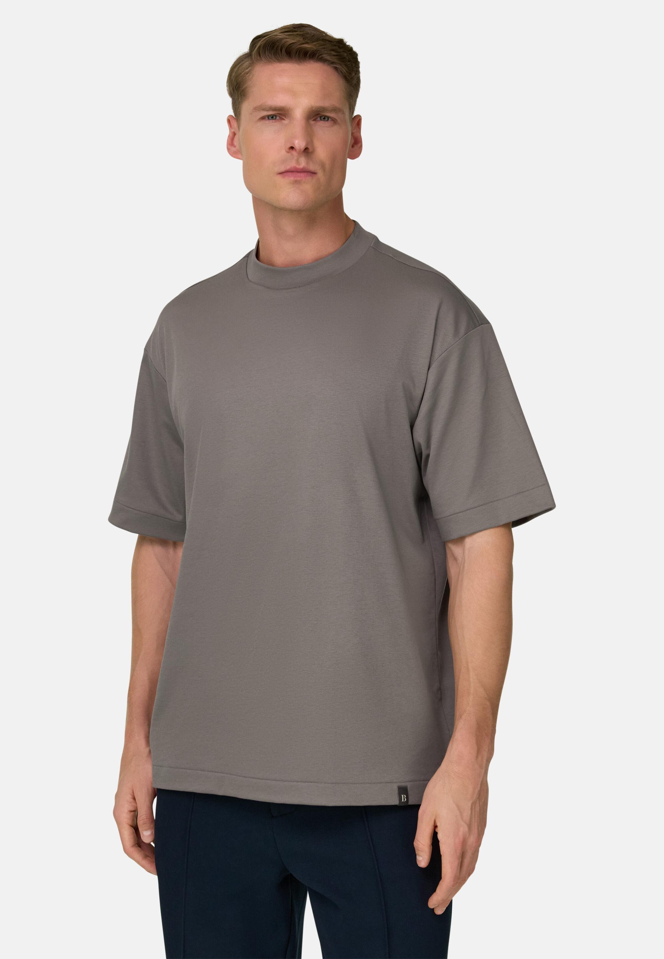 T-Shirt with S.Caf&egrave;&reg; Yarn, Mud, Mud, large