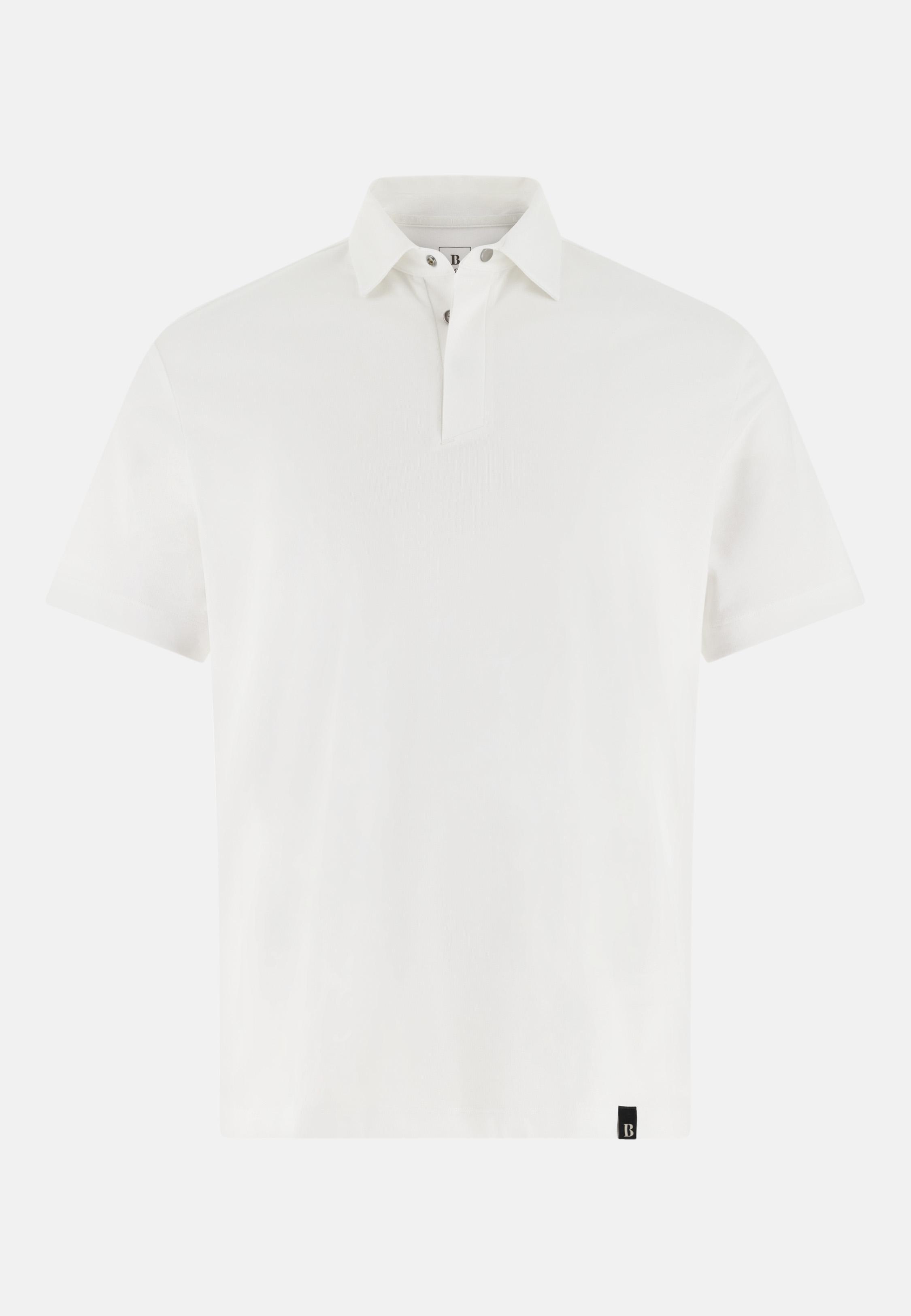 High-Performance Pique Polo Shirt With S. Cafe Yarn White, 3901_WHIT, large image number 3