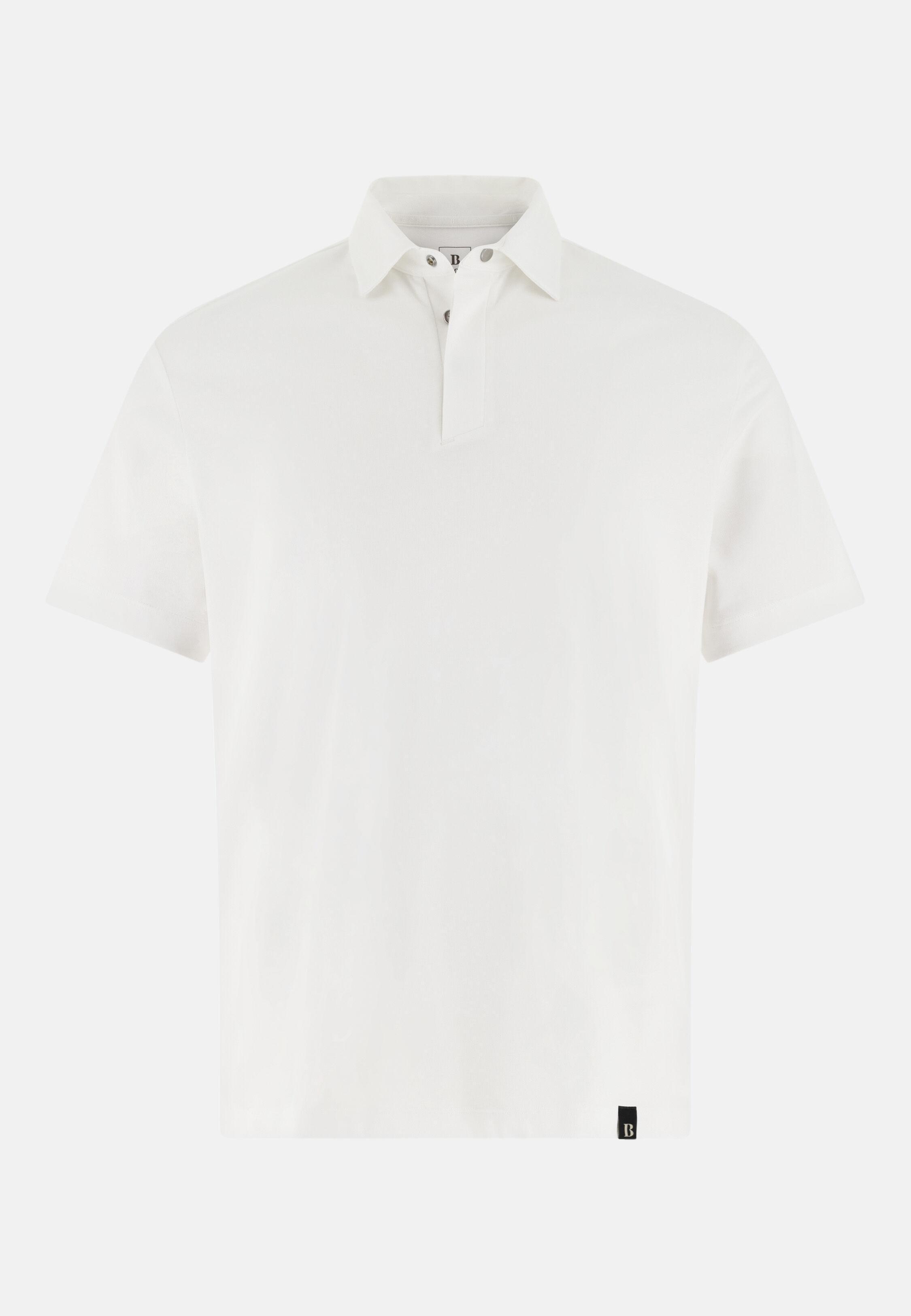 High-Performance Pique Polo Shirt With S. Cafe Yarn White, White, large image number 3