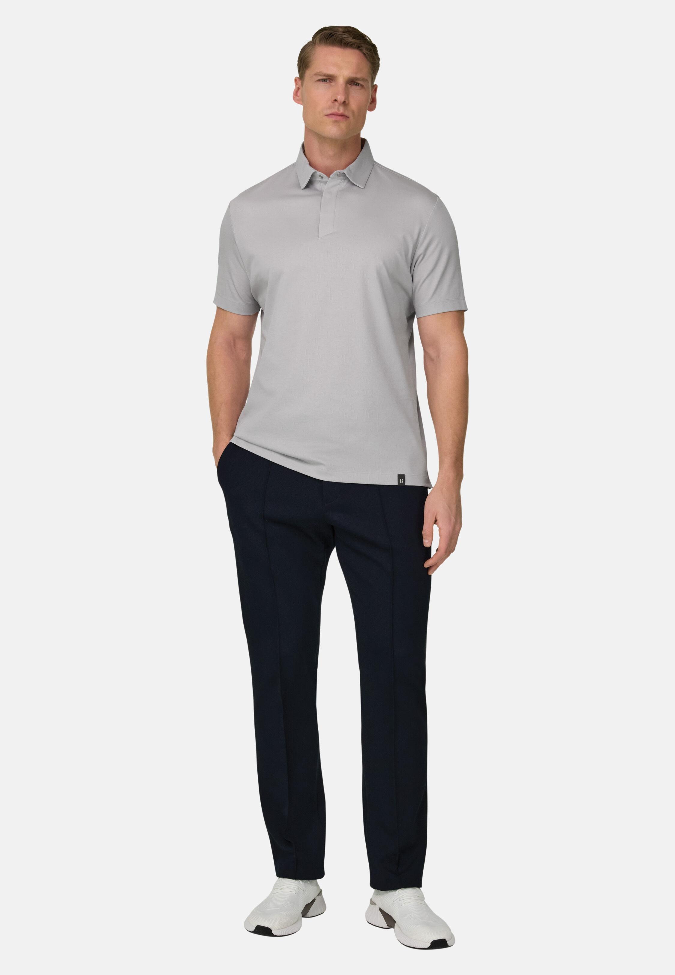 High-Performance Piqu&eacute; Polo Shirt with S.Caf&egrave;&reg; Yarn, Ice, Ice, large image number 1