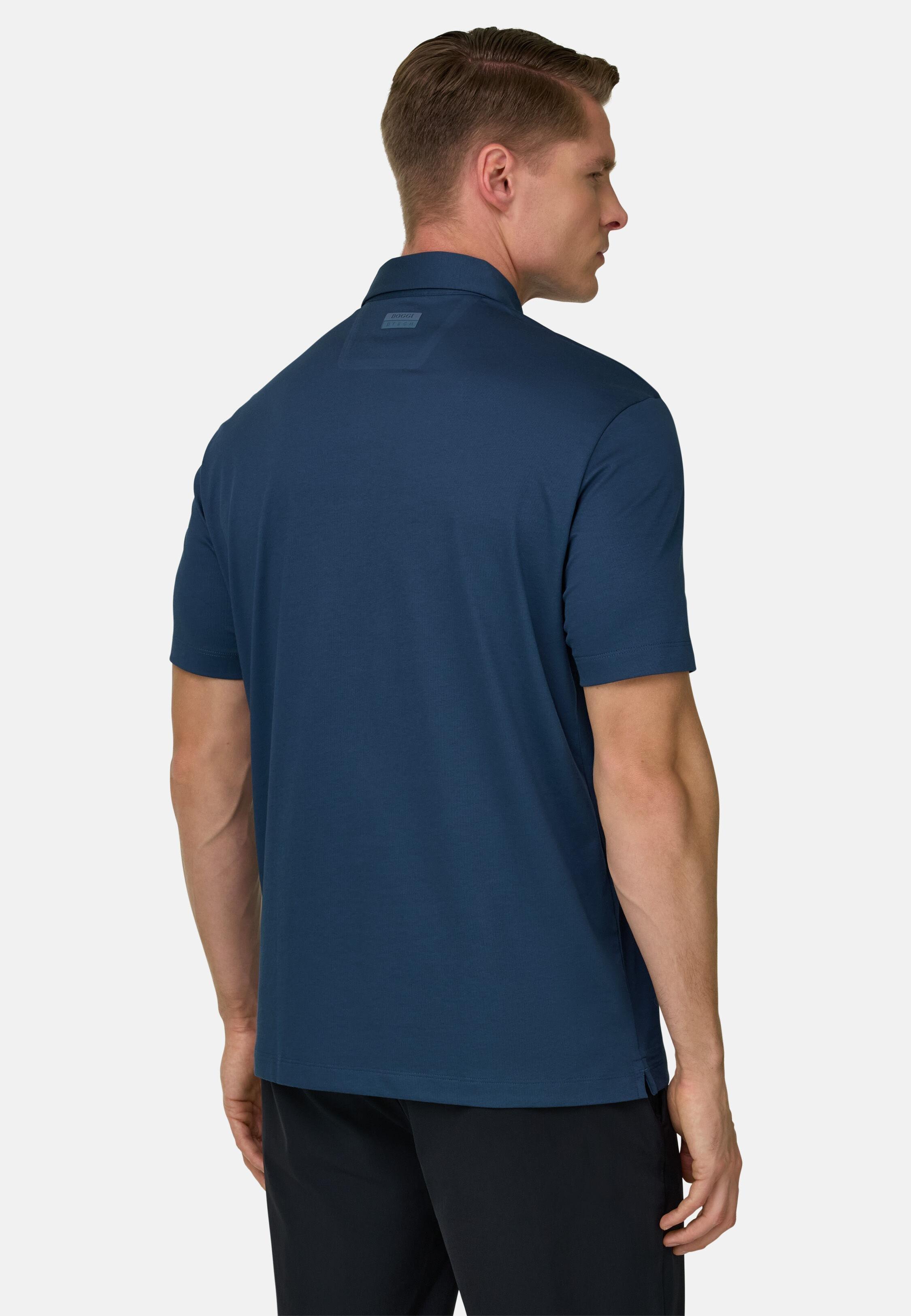 High-Performance Piqu&eacute; Polo Shirt with S.Caf&egrave;&reg; Yarn Air-blue, Air-blue, medium
