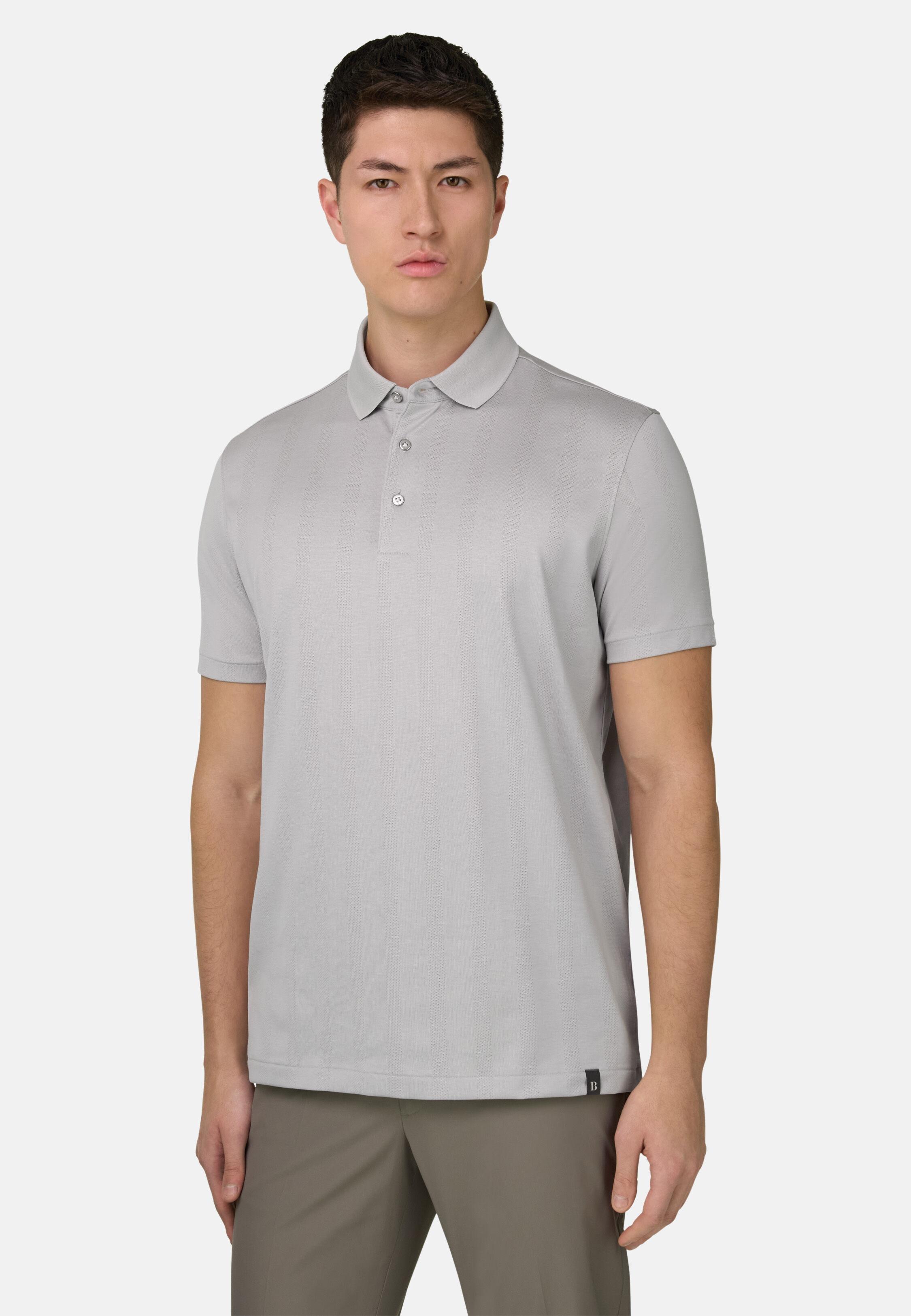 Jersey Polo Shirt With S.Caf&egrave;&reg; Yarn Ice, Ice, large image number 0