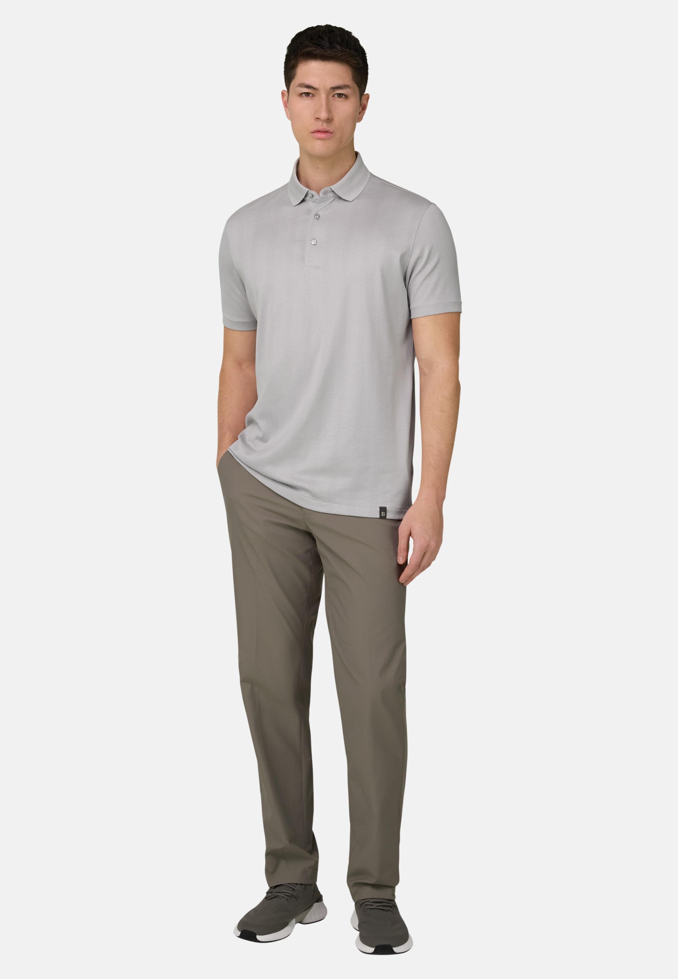 Jersey Polo Shirt with S.Caf&egrave;&reg; Yarn, Ice, Ice, large image number 1