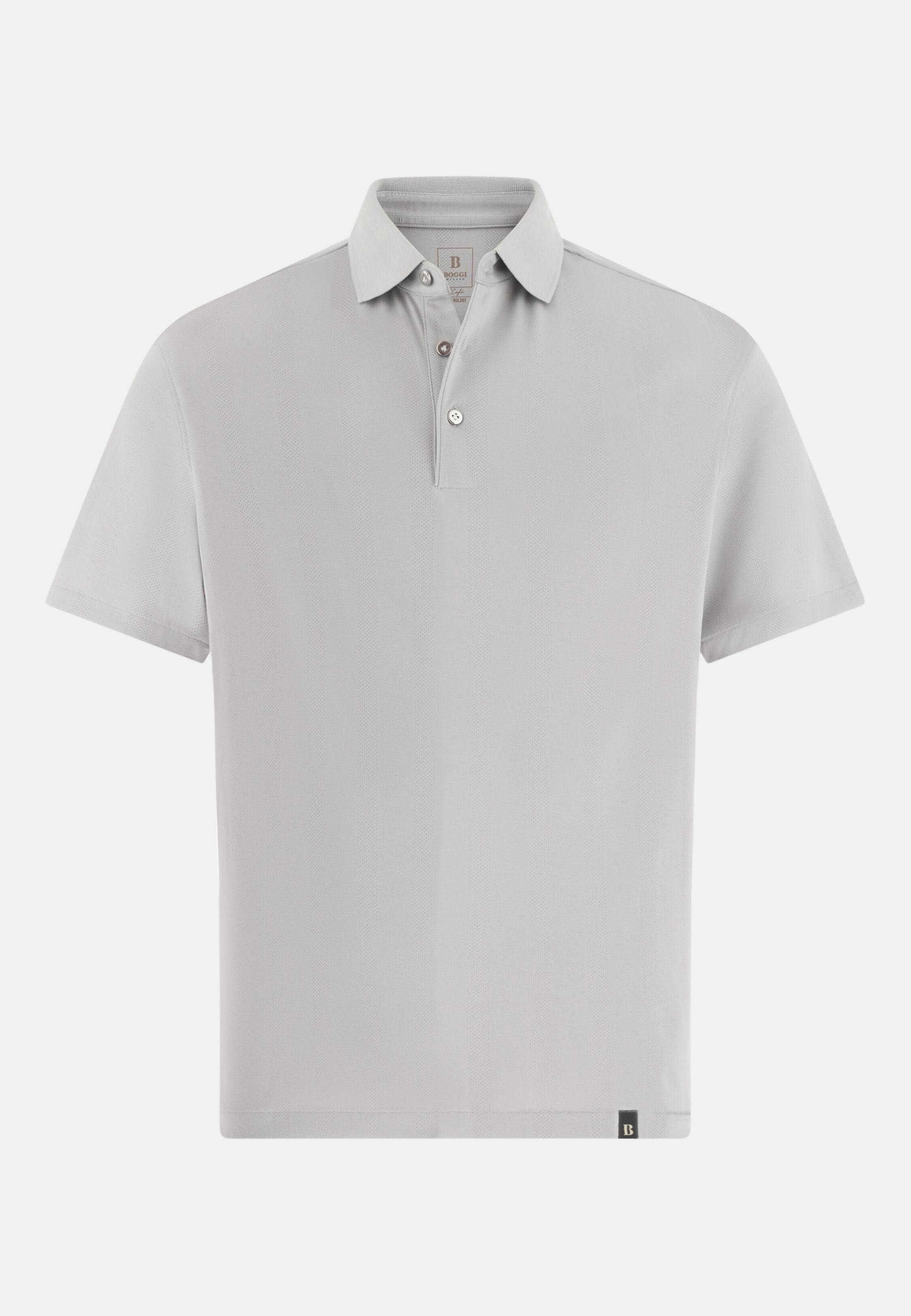 Jersey Polo Shirt With S. Cafe Yarn White, Ice, large image number 3