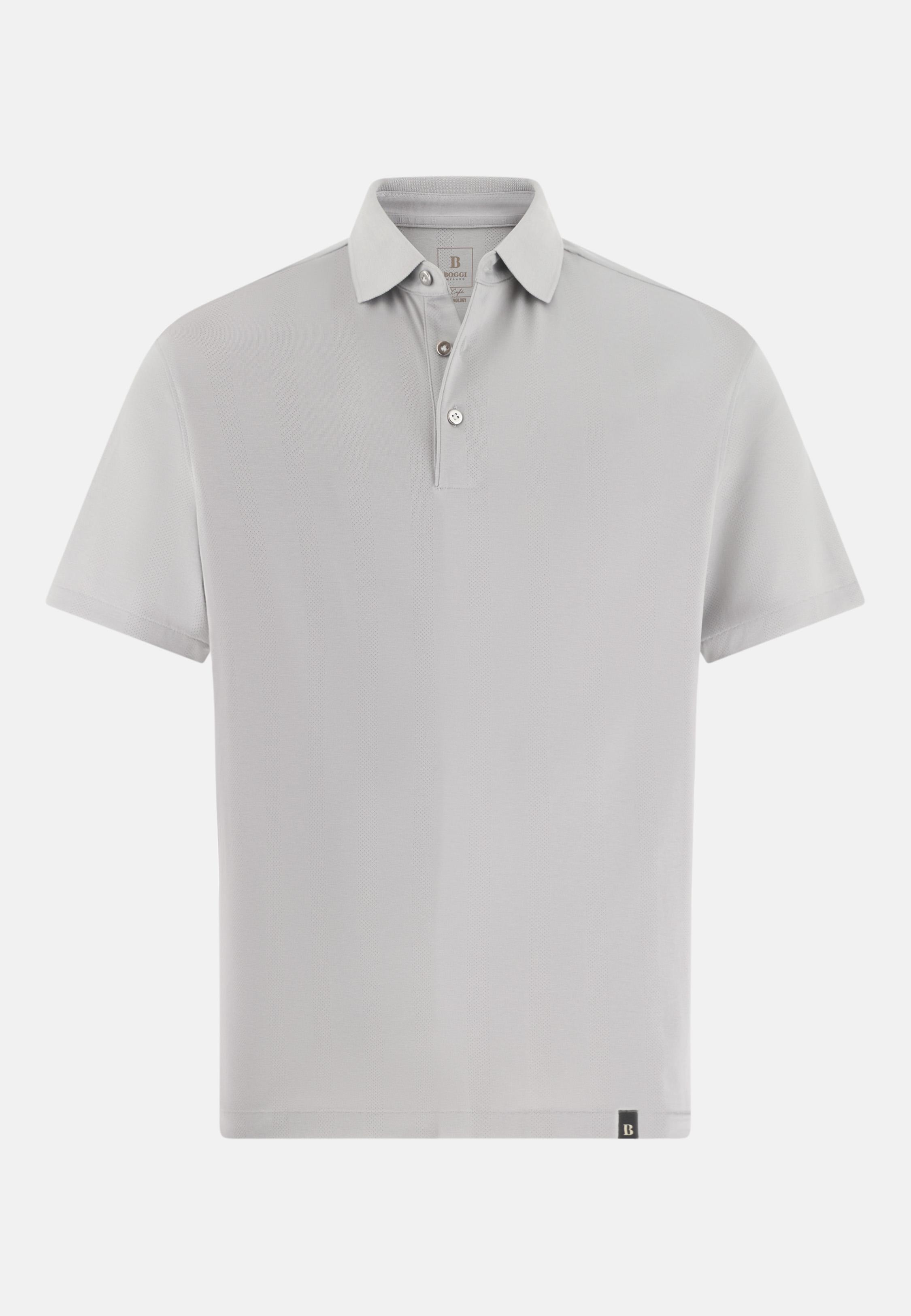 Jersey Polo Shirt With S. Cafe Yarn White, Ice, large image number 3