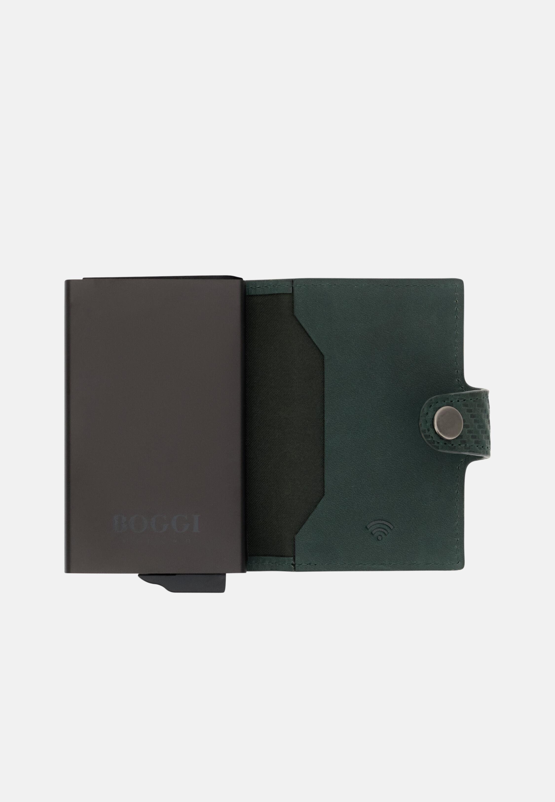 Printed Leather Credit Card Holder Grey, 3901_DKGE, medium