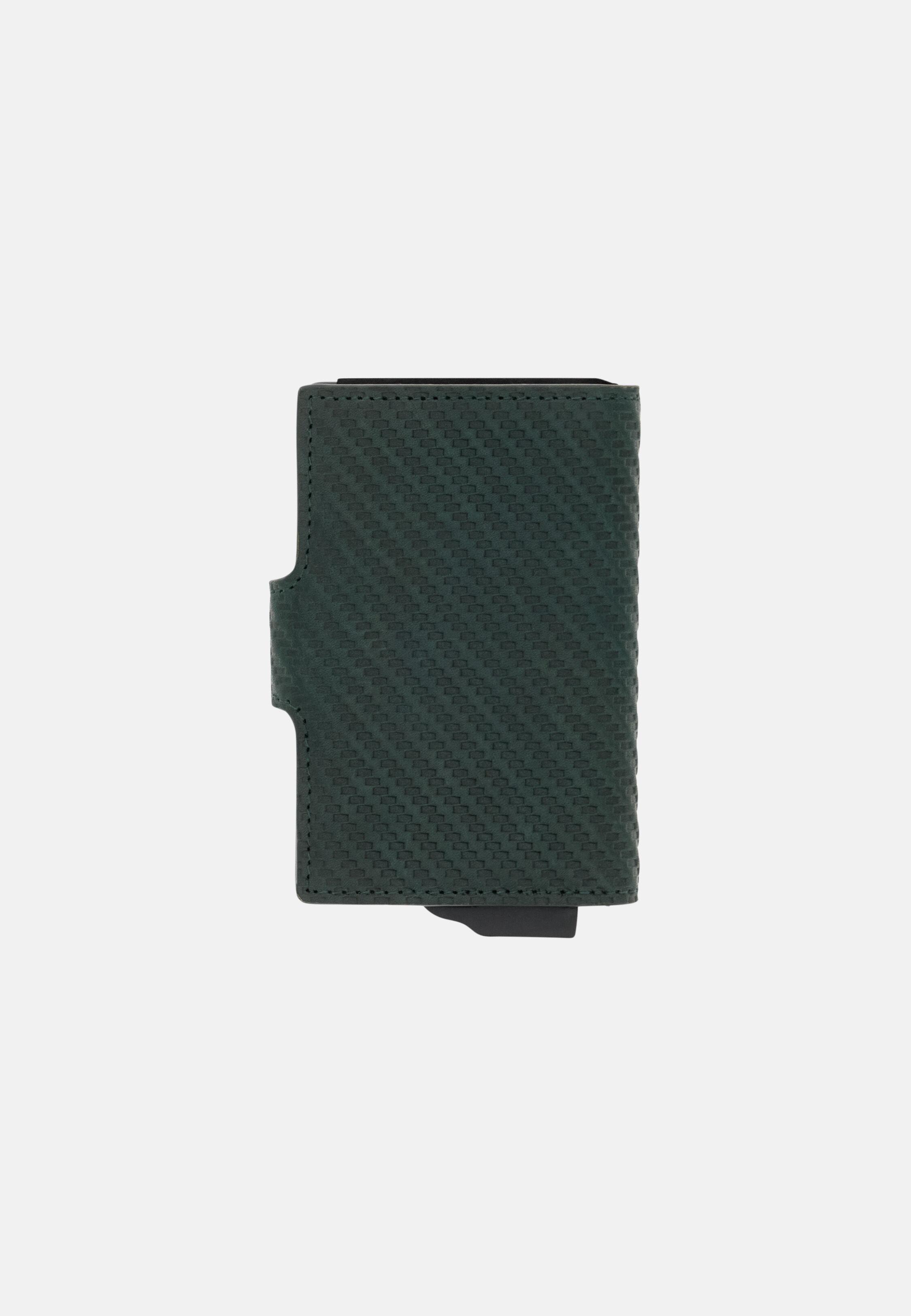 Printed Leather Credit Card Holder Grey, 3901_DKGE, medium